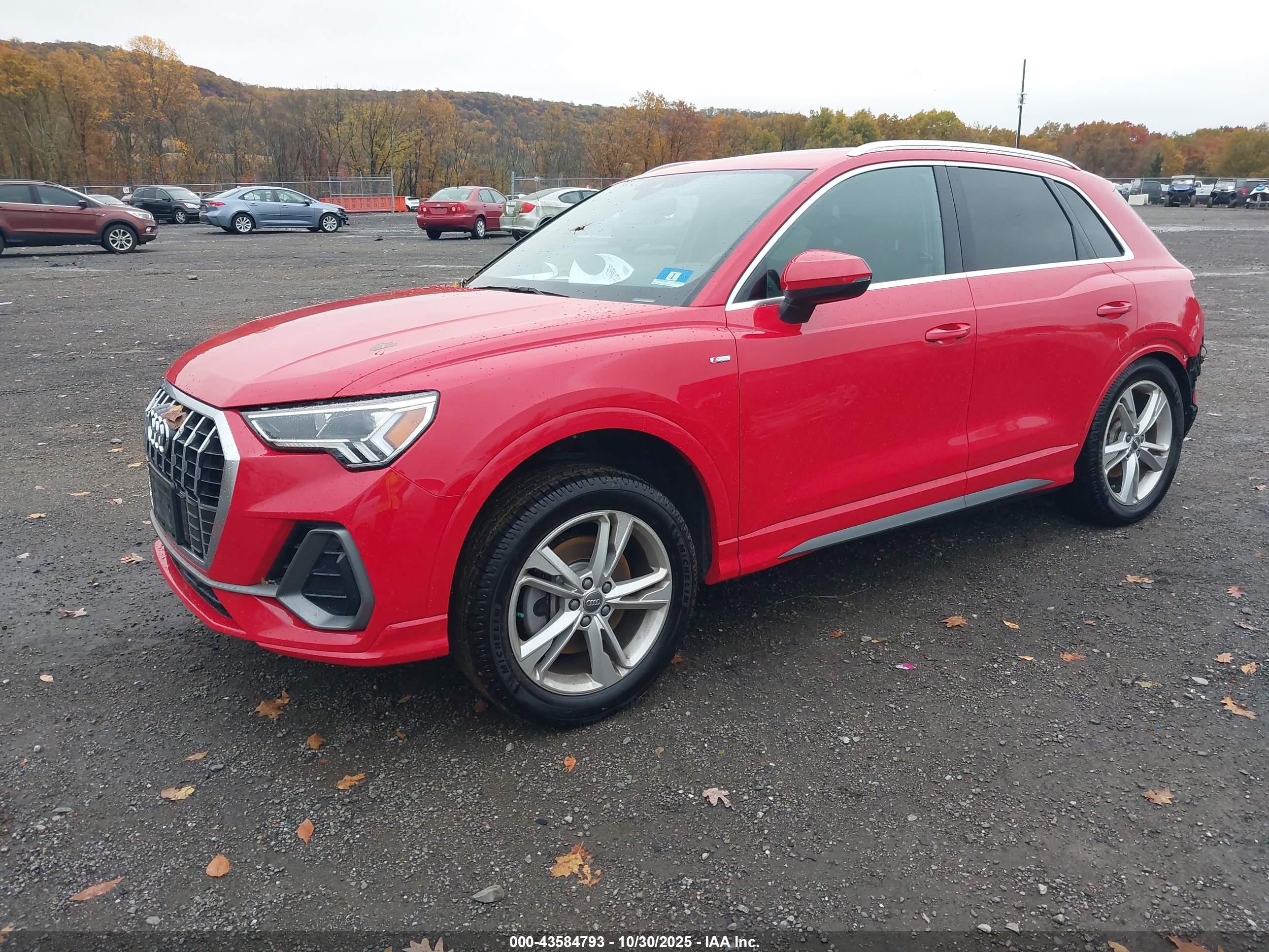 2020 Audi Q3 Premium Plus 45 Tfsi S Line Quattro Tiptronic Red vin: WA1EECF36L1045026