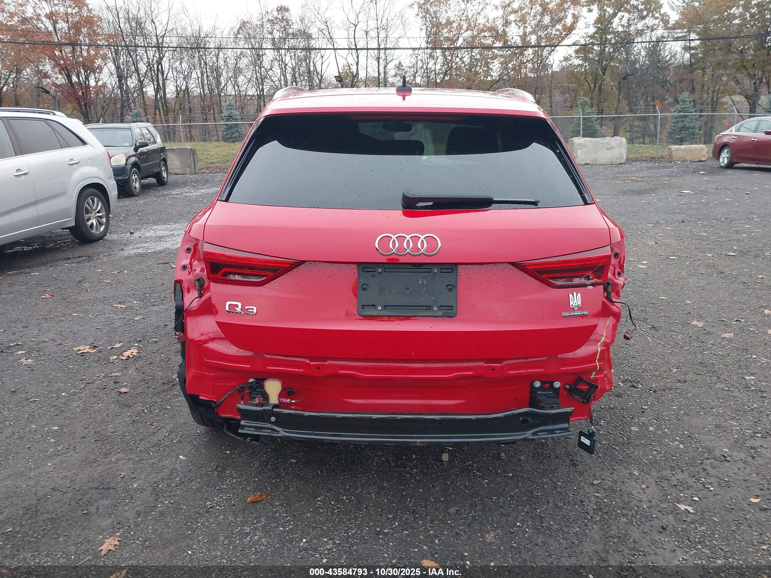 2020 Audi Q3 Premium Plus 45 Tfsi S Line Quattro Tiptronic Red vin: WA1EECF36L1045026