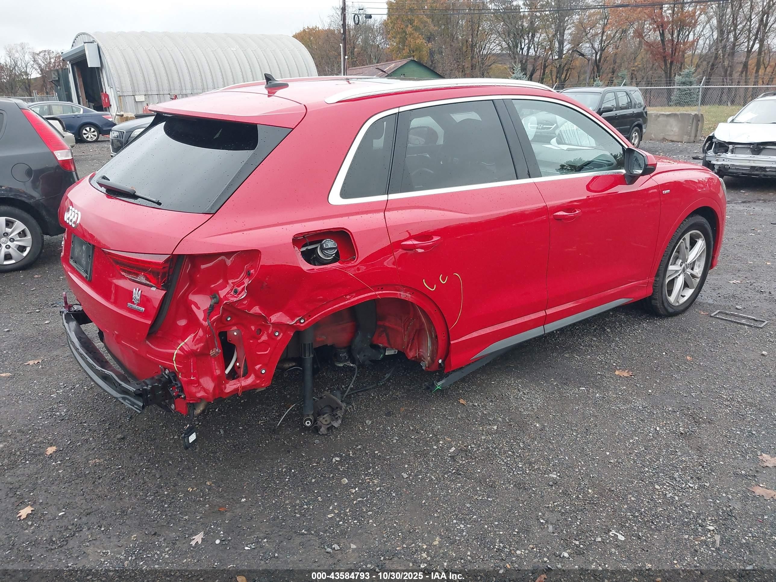 2020 Audi Q3 Premium Plus 45 Tfsi S Line Quattro Tiptronic Red vin: WA1EECF36L1045026