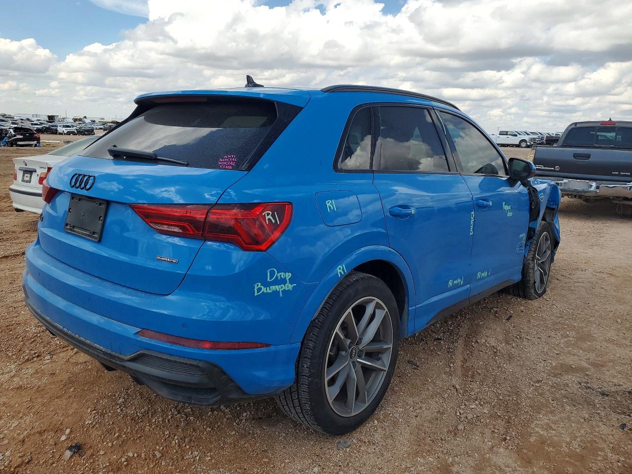 2021 Audi Q3 Premium Plus S Line 45 Blue vin: WA1EECF36M1126495