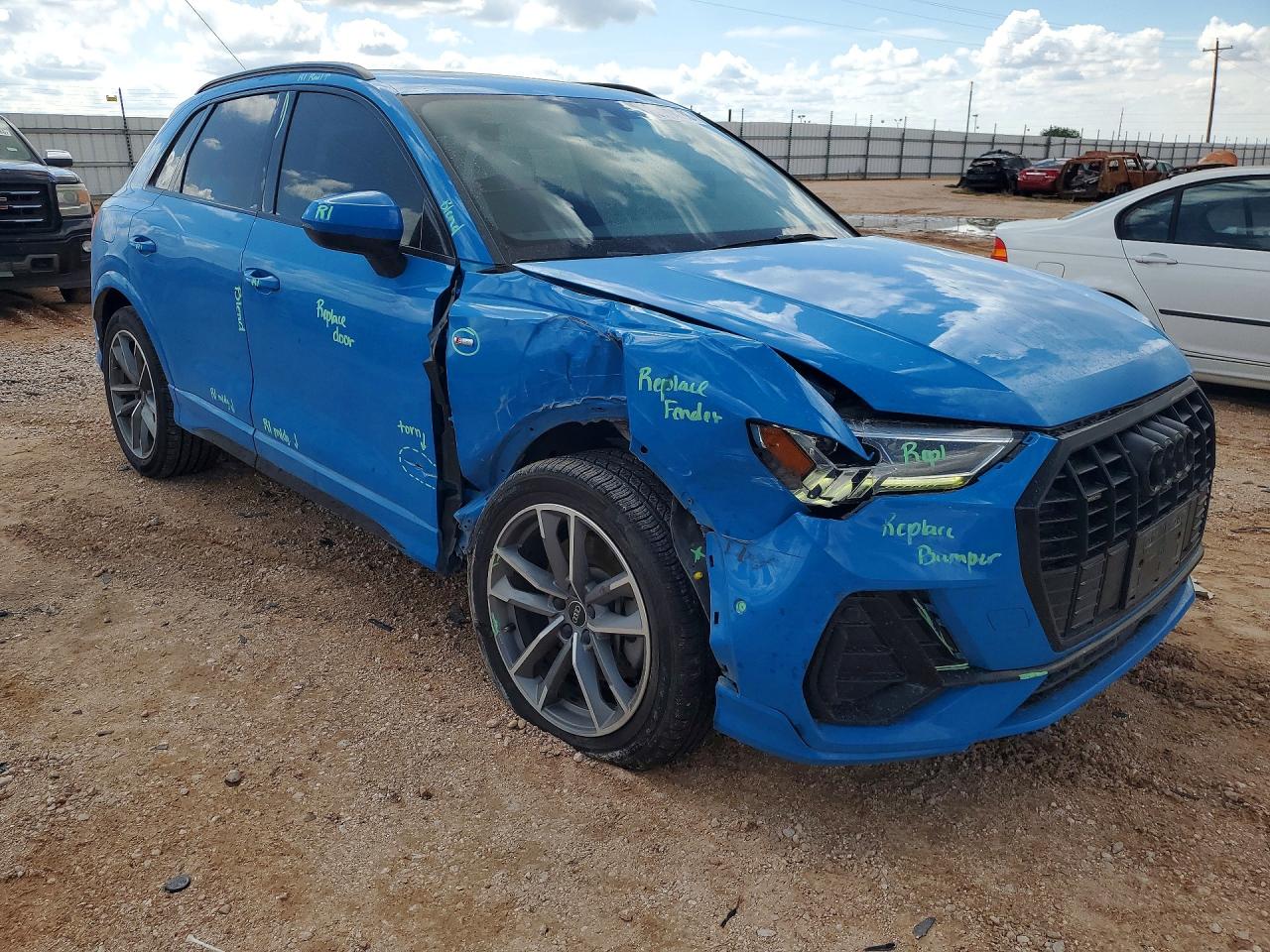 2021 Audi Q3 Premium Plus S Line 45 Blue vin: WA1EECF36M1126495