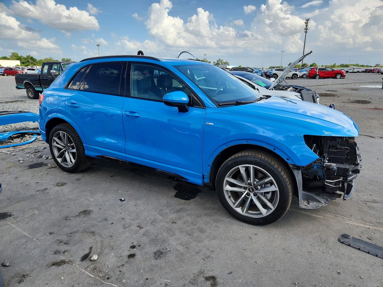 2022 Audi Q3 Premium Plus S Line 45 Синий vin: WA1EECF36N1149468
