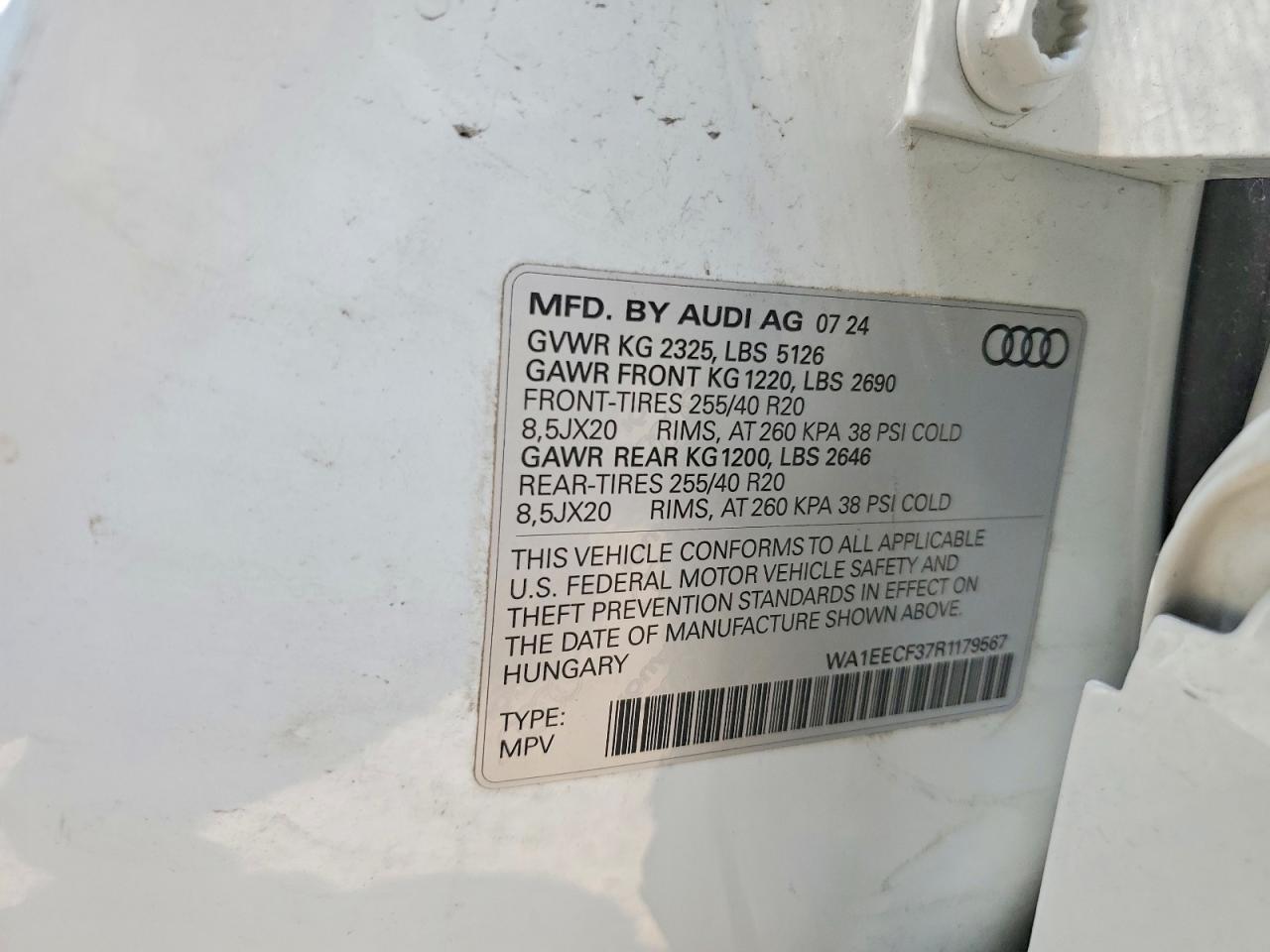 2024 Audi Q3 Premium Plus S Line 45 White vin: WA1EECF37R1179567