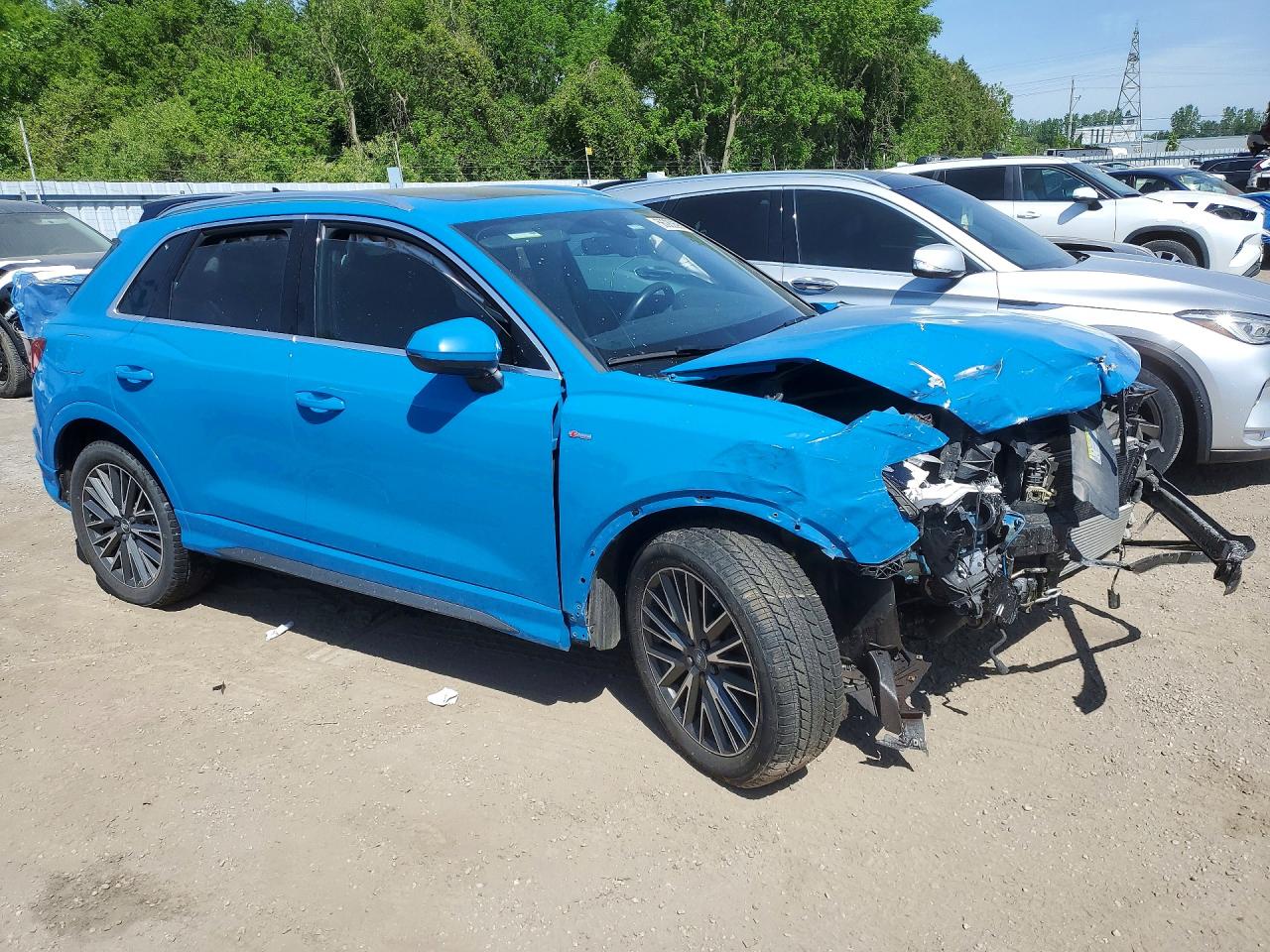 2020 Audi Q3 Premium Plus S-line Blue vin: WA1EECF39L1005247