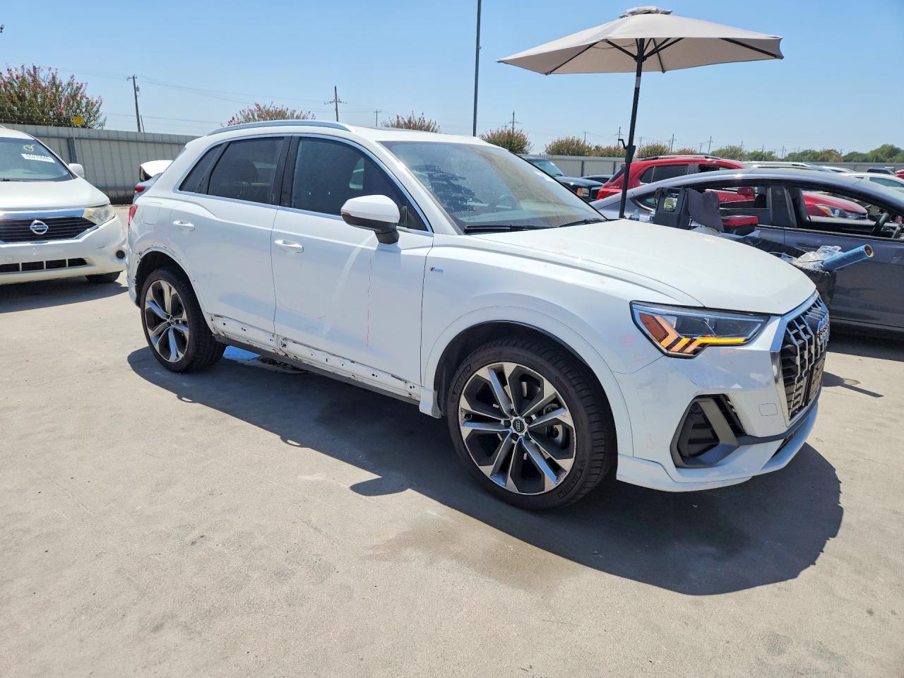 2020 Audi Q3 Premium Plus S-line White vin: WA1EECF39L1105560