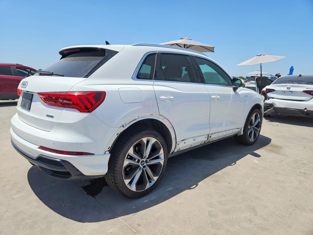 2020 Audi Q3 Premium Plus S-line White vin: WA1EECF39L1105560