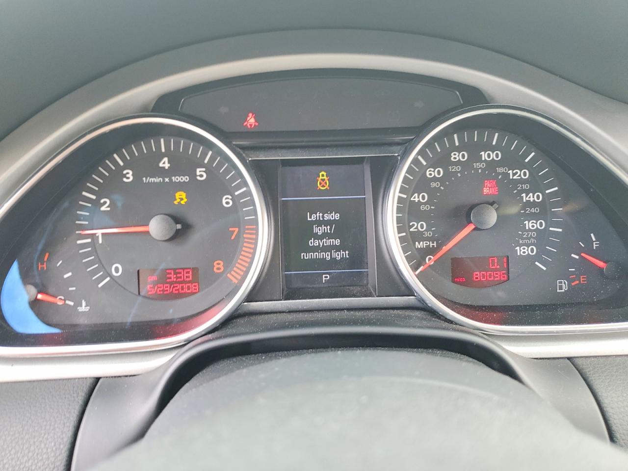 2009 Audi Q7 3.6 Quattro Premium S-line White vin: WA1EY74L99D014779