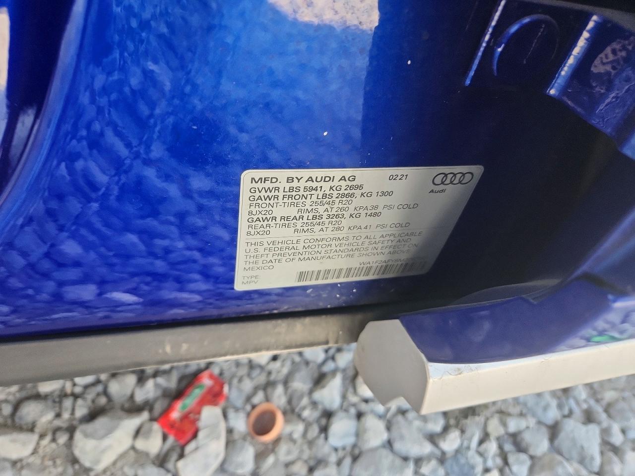 2021 Audi Q5 E Prestige Blue vin: WA1F2AFY8M2062001