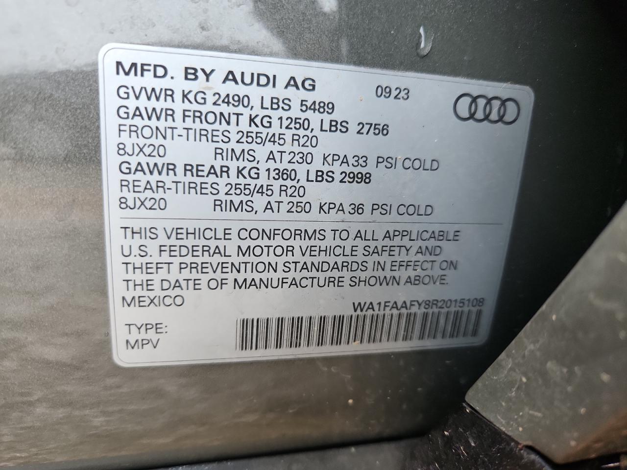 2024 Audi Q5 Prestige 45 Green vin: WA1FAAFY8R2015108