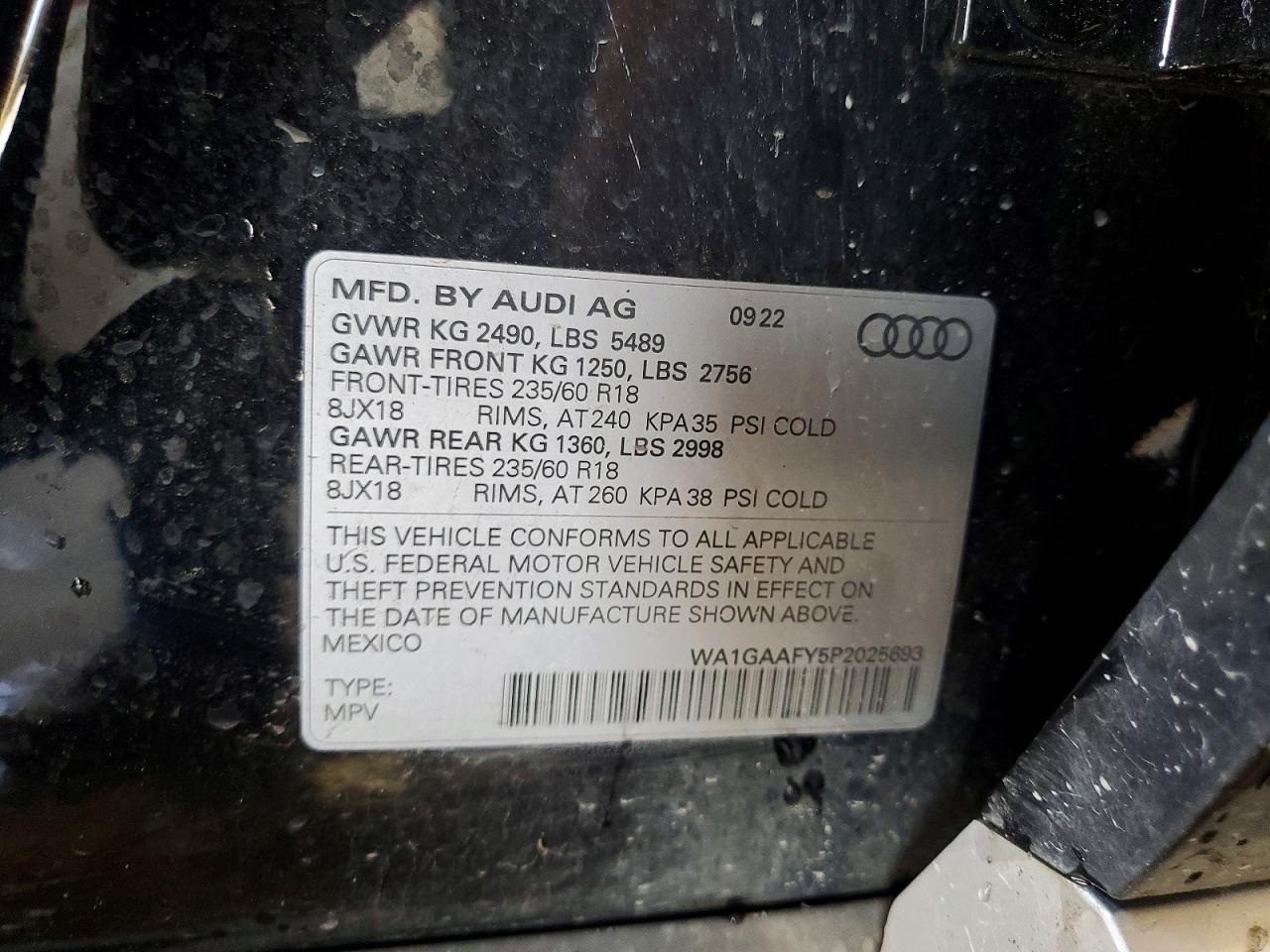 2023 Audi Q5 Premium 45 Black vin: WA1GAAFY5P2025693