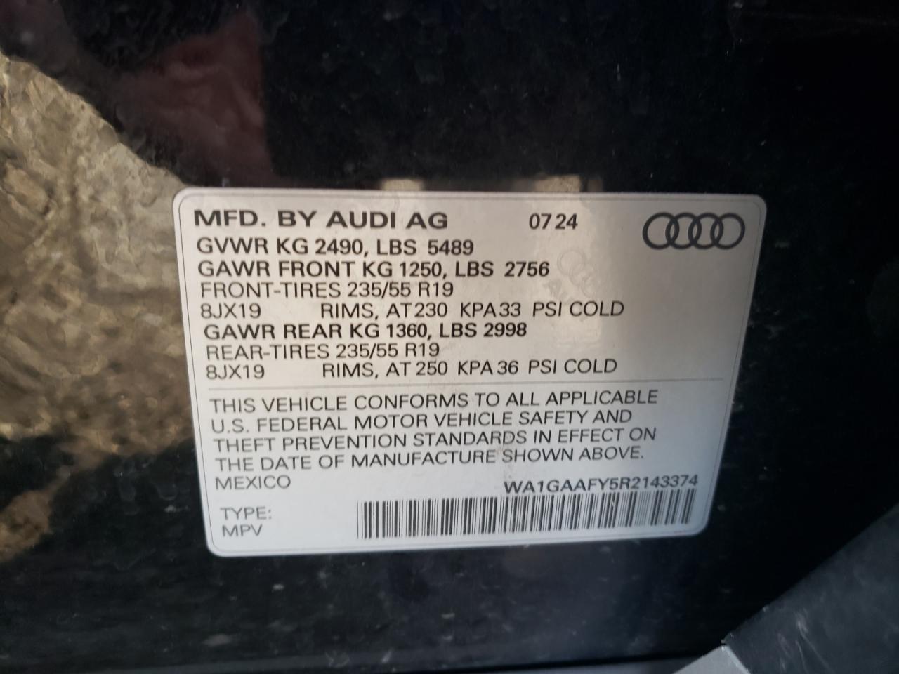 2024 Audi Q5 Premium 45 Black vin: WA1GAAFY5R2143374