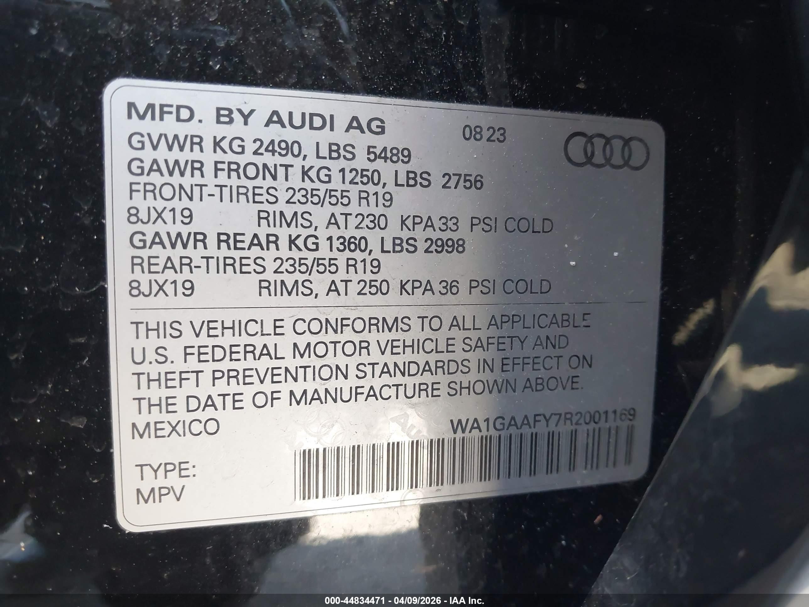 2024 Audi Q5 Premium 45 Tfsi S Line Quattro Black vin: WA1GAAFY7R2001169