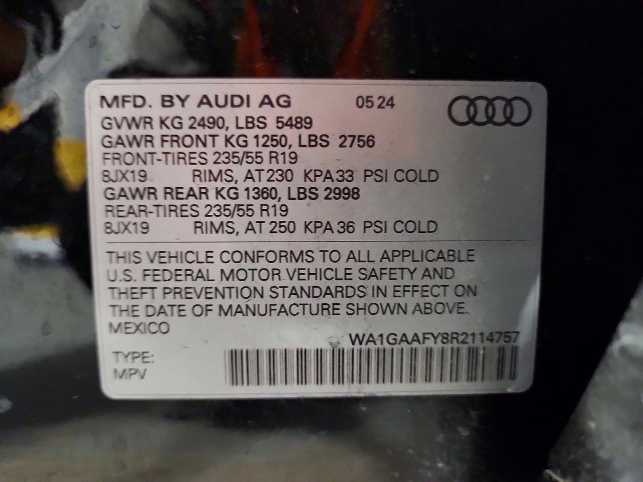 2024 Audi Q5 Premium 45 Black vin: WA1GAAFY8R2114757