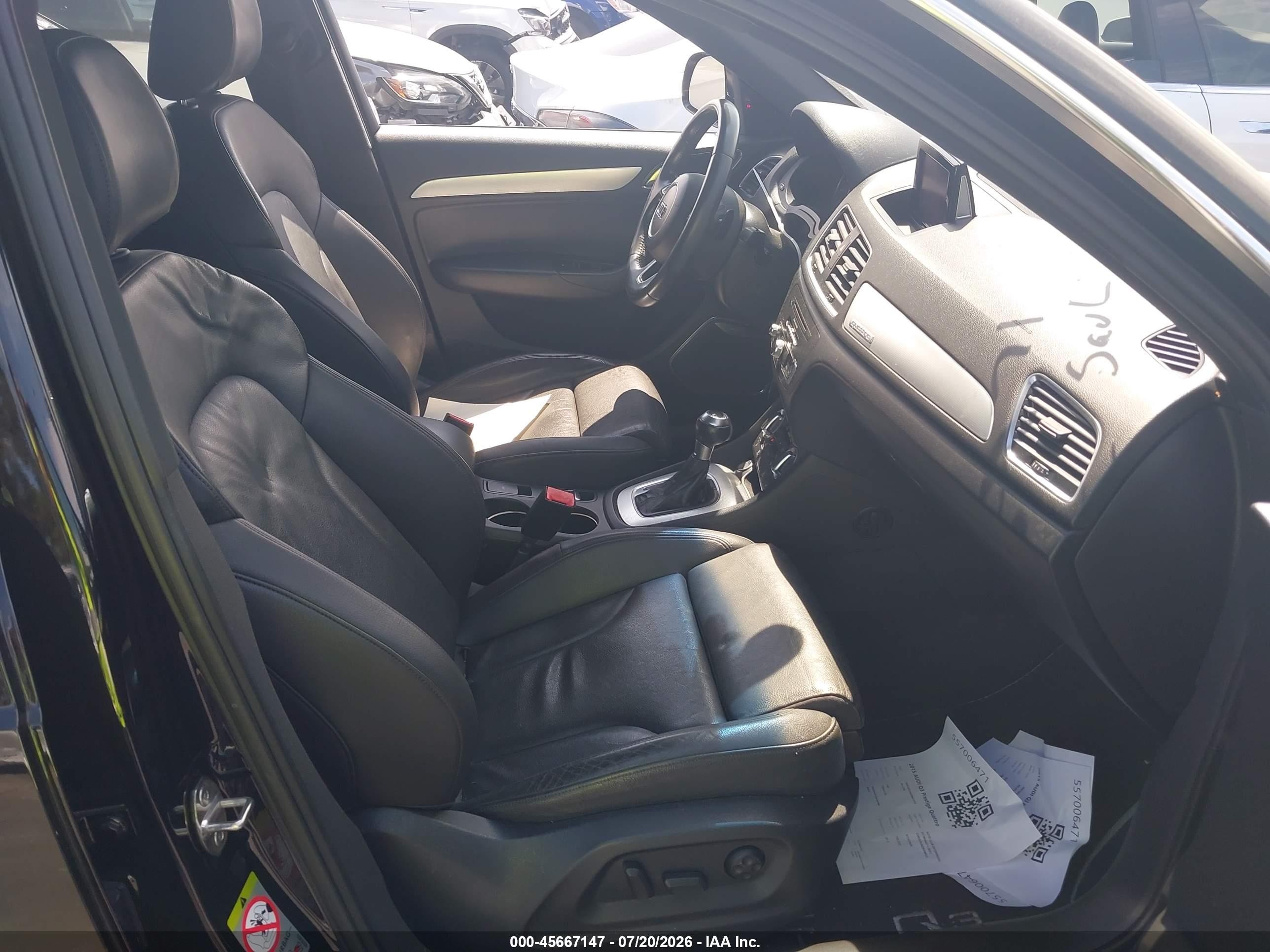 2015 Audi Q3 2.0t Premium Plus Black vin: WA1GFCFS8FR013701