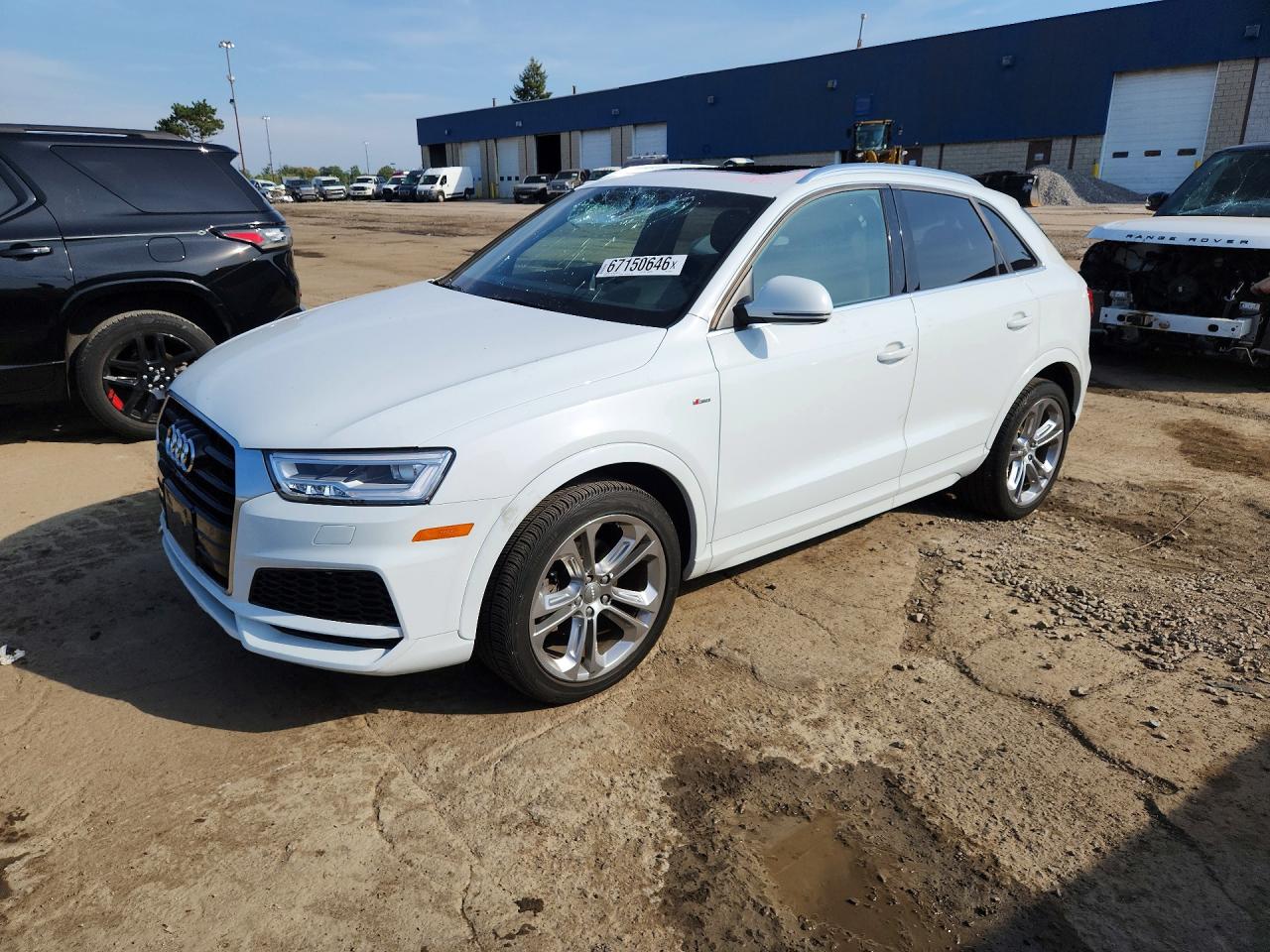 2018 Audi Q3 Premium Plus White vin: WA1JCCFS4JR032494