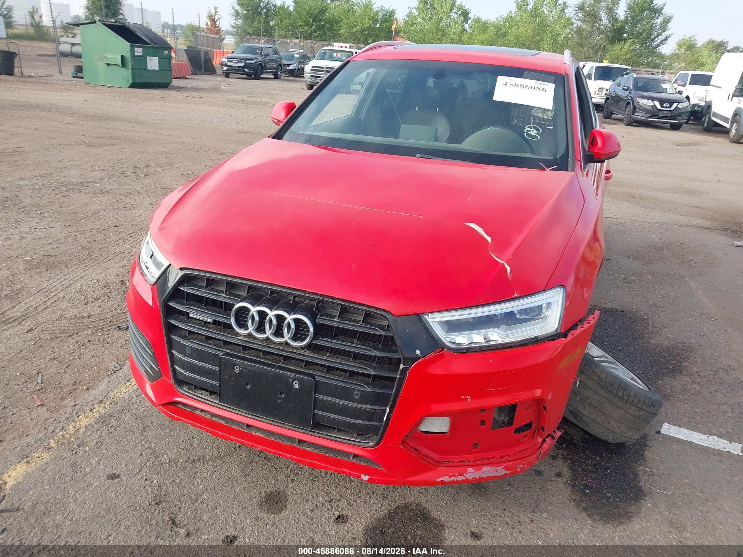 2018 Audi Q3 2.0t Premium/2.0t Sport Premium Red vin: WA1JCCFSXJR012296