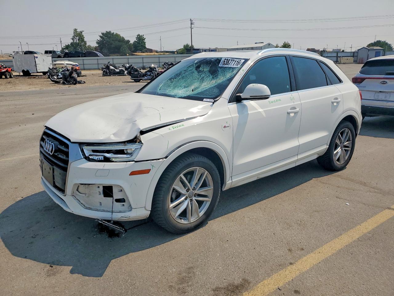 2018 Audi Q3 Premium Plus White vin: WA1JCCFSXJR030670