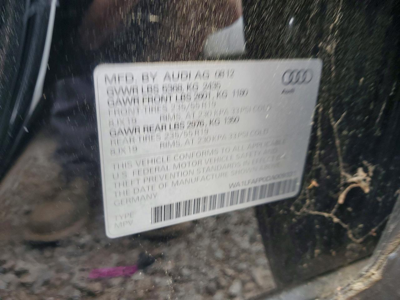 2013 Audi Q5 Premium Plus Black vin: WA1LFAFP0DA009331