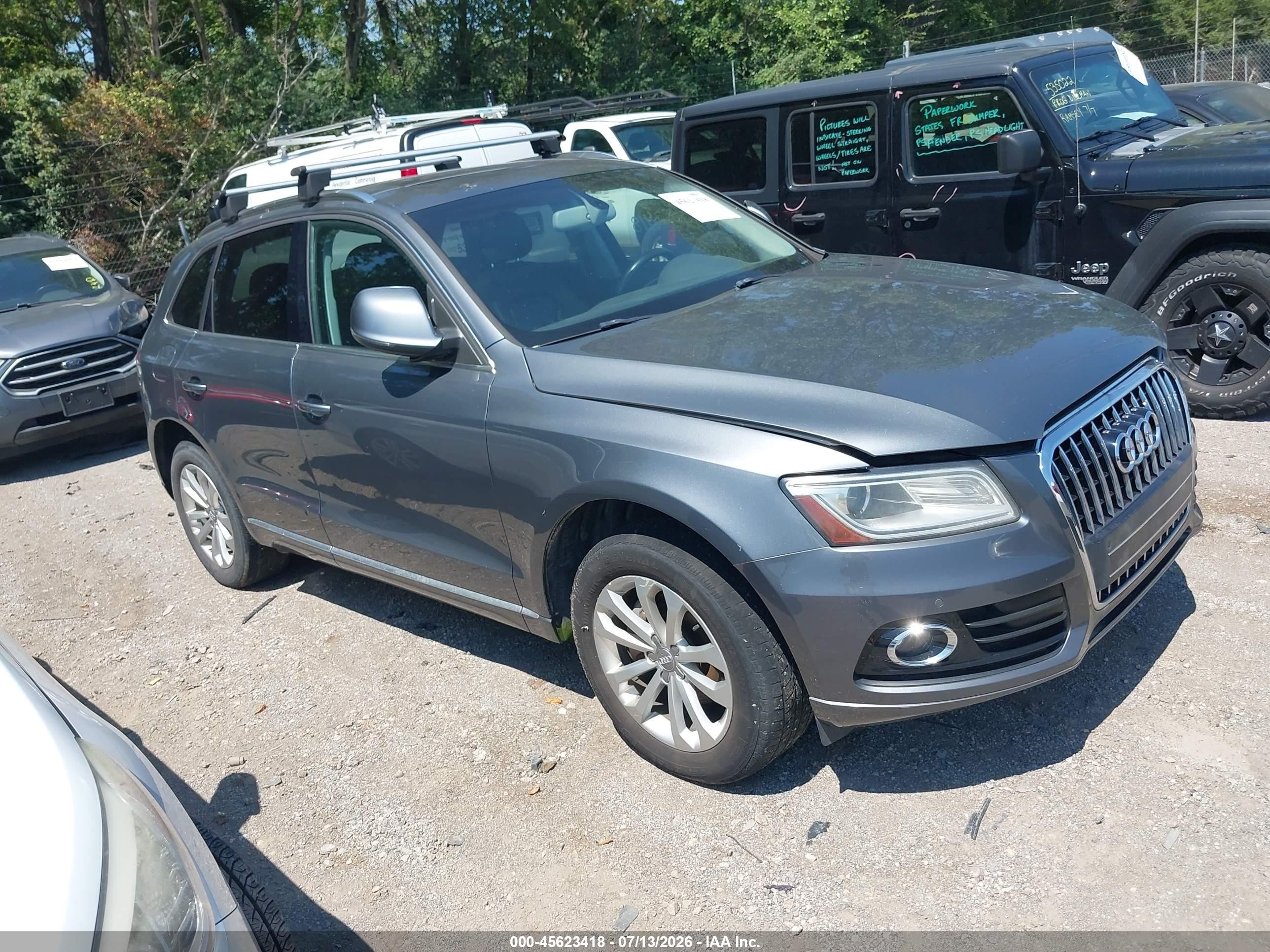 2013 Audi Q5 2.0t Premium Gray vin: WA1LFAFP0DA041664