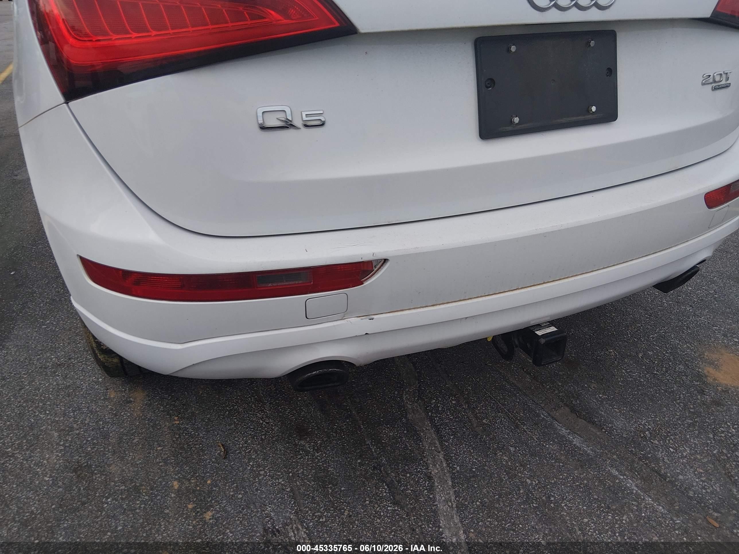 2013 Audi Q5 2.0t Premium White vin: WA1LFAFP0DA046749