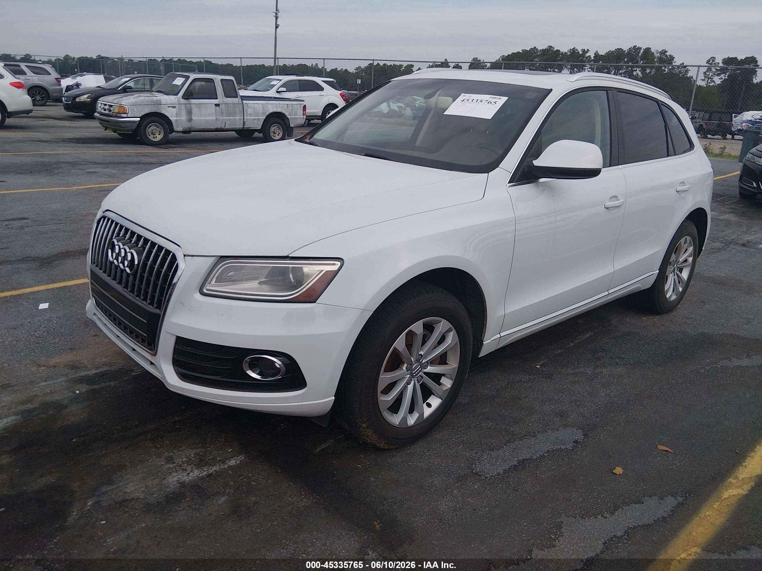 2013 Audi Q5 2.0t Premium White vin: WA1LFAFP0DA046749
