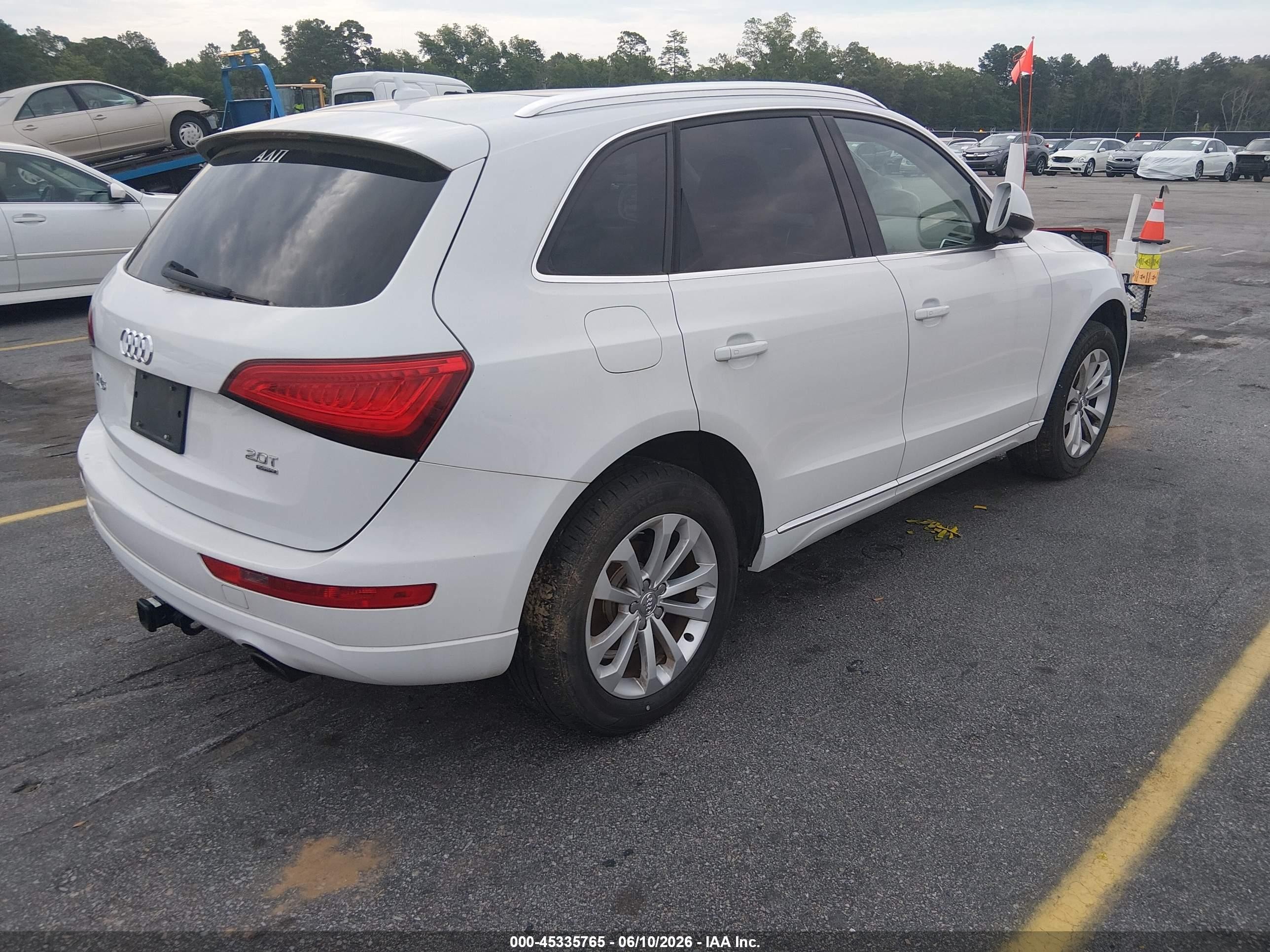 2013 Audi Q5 2.0t Premium White vin: WA1LFAFP0DA046749