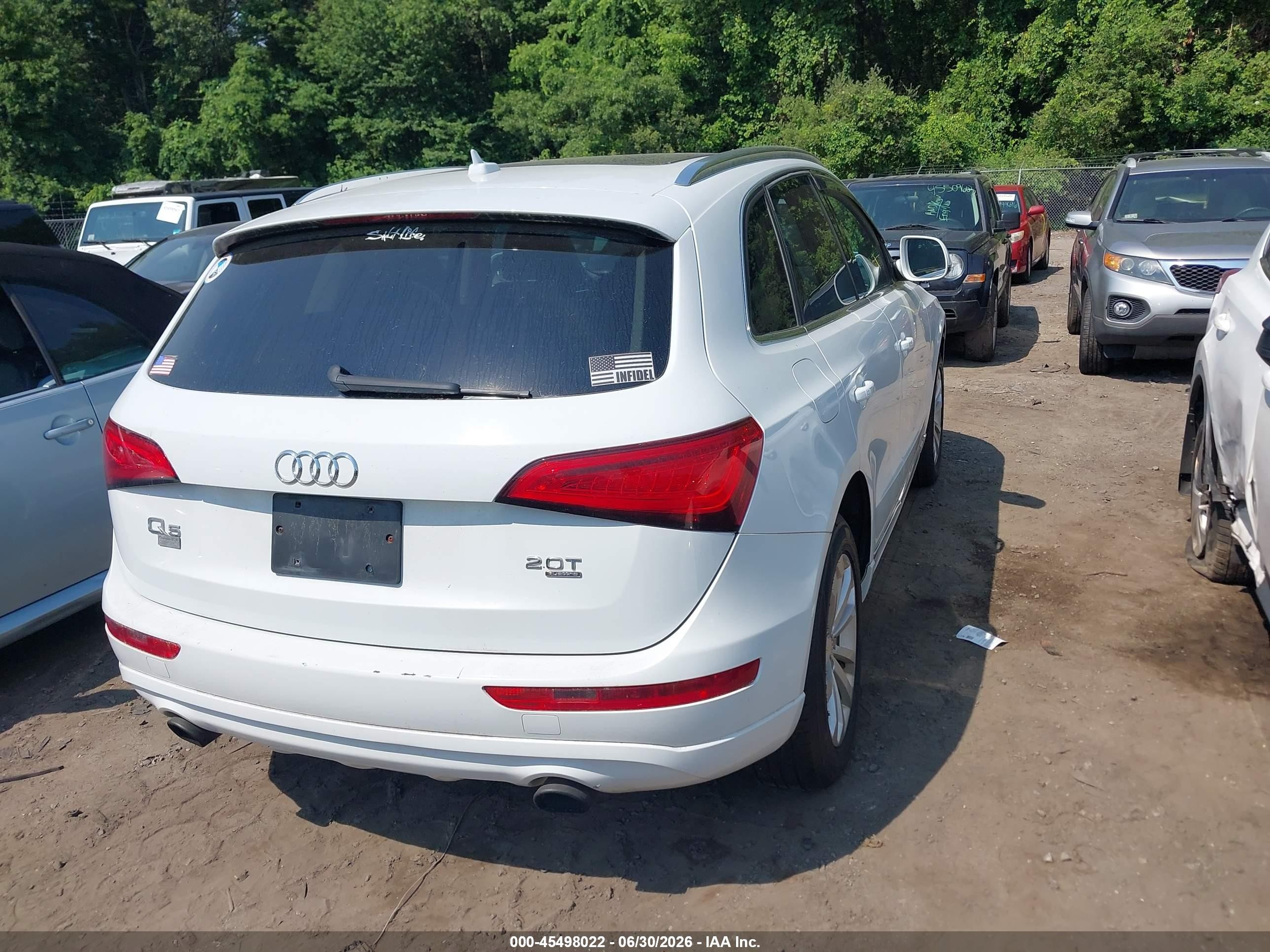 2014 Audi Q5 2.0t Premium White vin: WA1LFAFP0EA080661