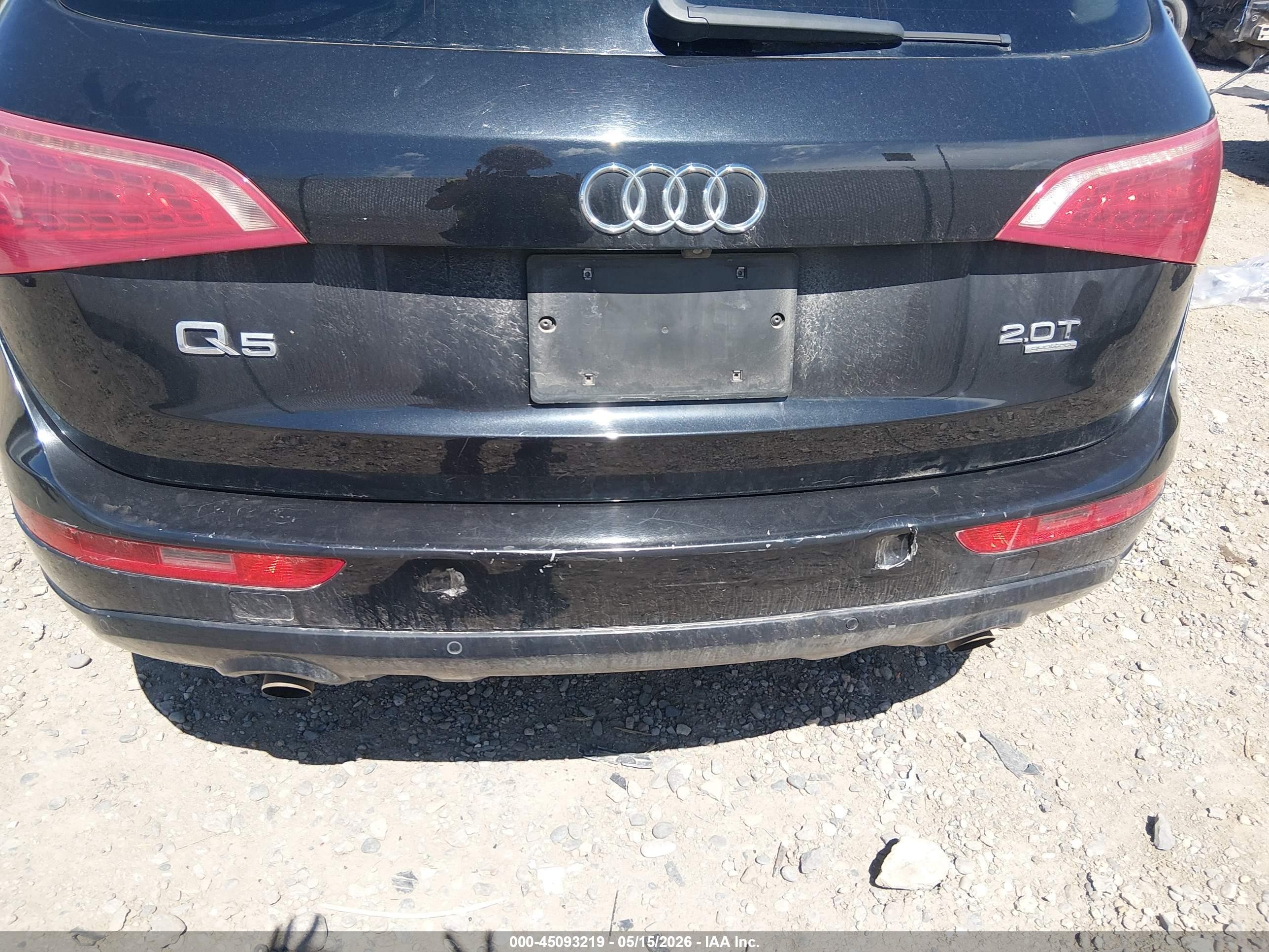 2012 Audi Q5 2.0t Premium Black vin: WA1LFAFP1CA116466