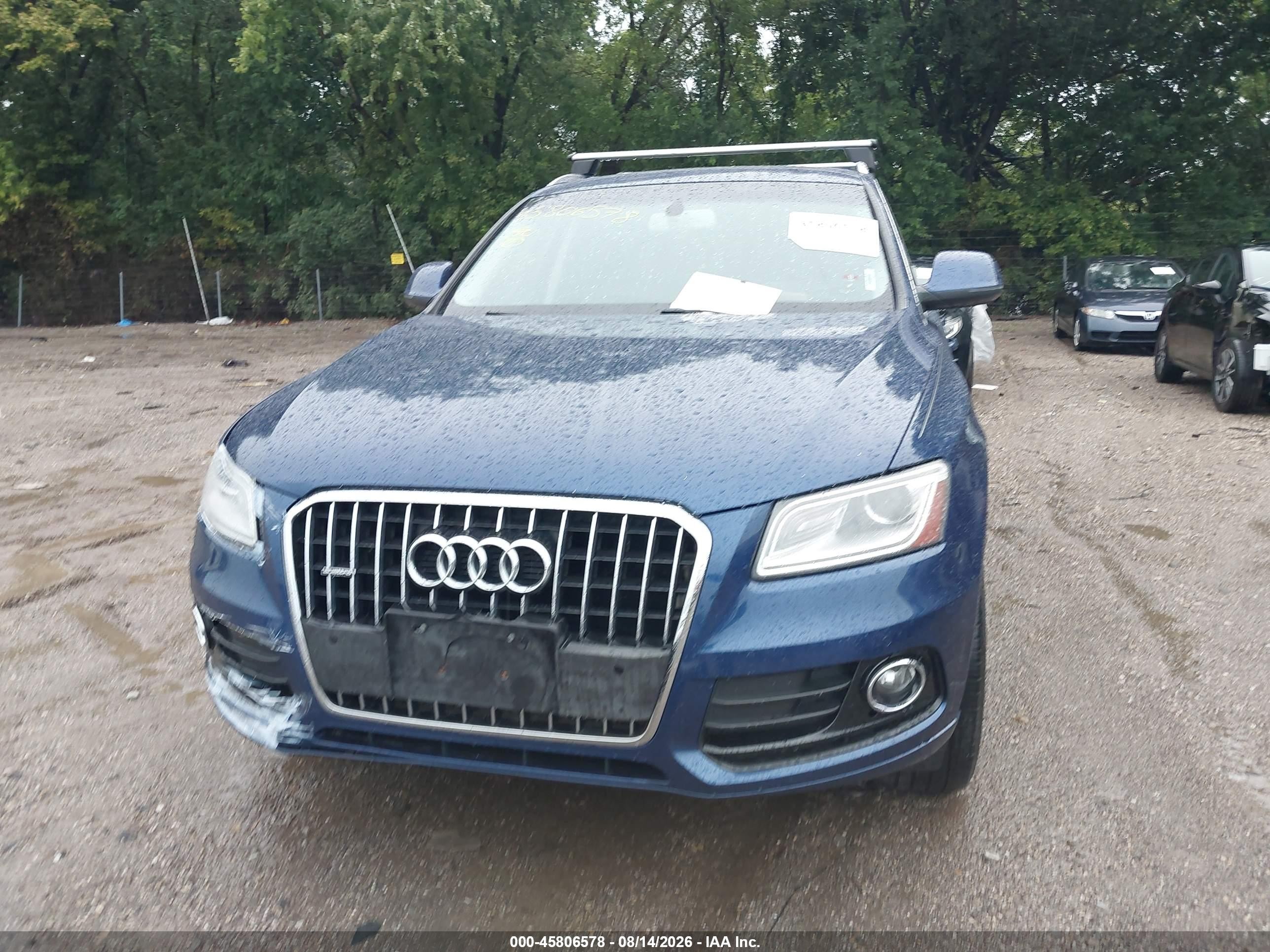 2014 Audi Q5 2.0t Premium Синий vin: WA1LFAFP1EA042436