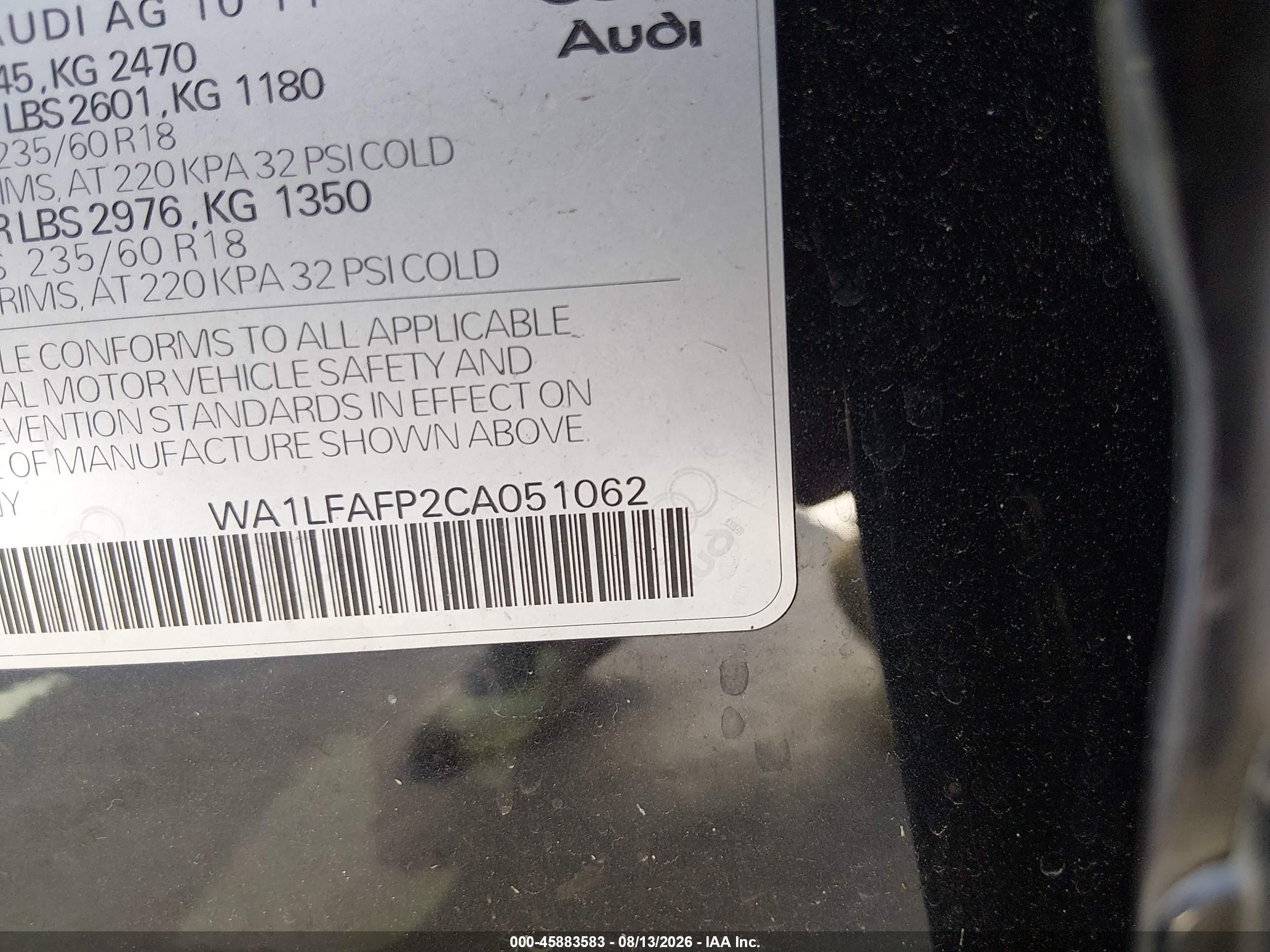 2012 Audi Q5 2.0t Premium Black vin: WA1LFAFP2CA051062