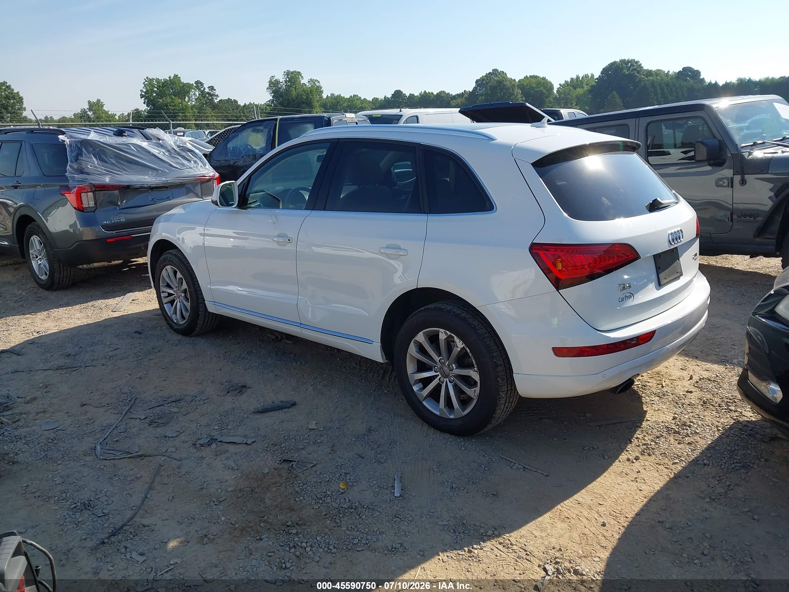 2014 Audi Q5 2.0t Premium White vin: WA1LFAFP2EA083318