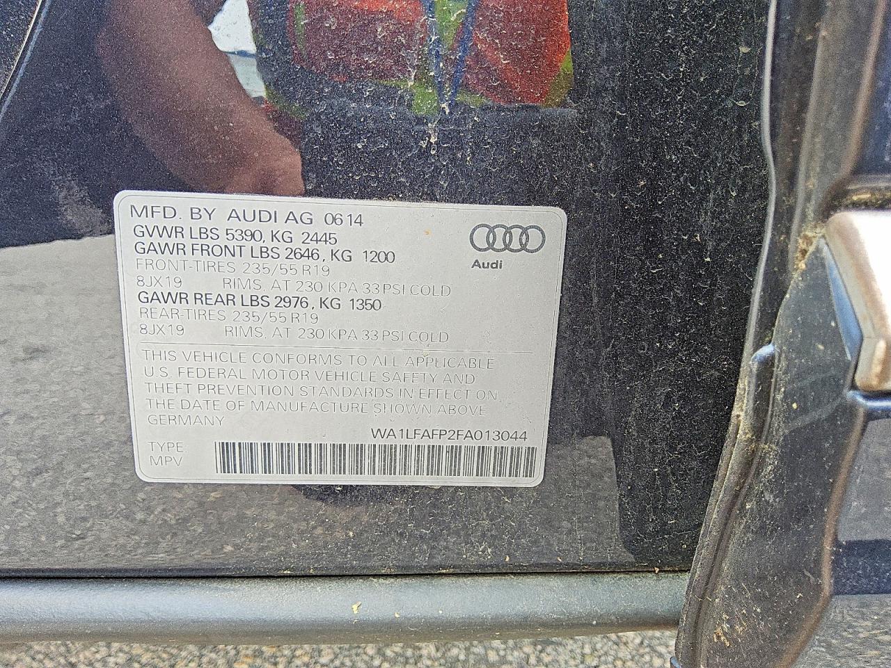 2015 Audi Q5 Premium Plus Blue vin: WA1LFAFP2FA013044