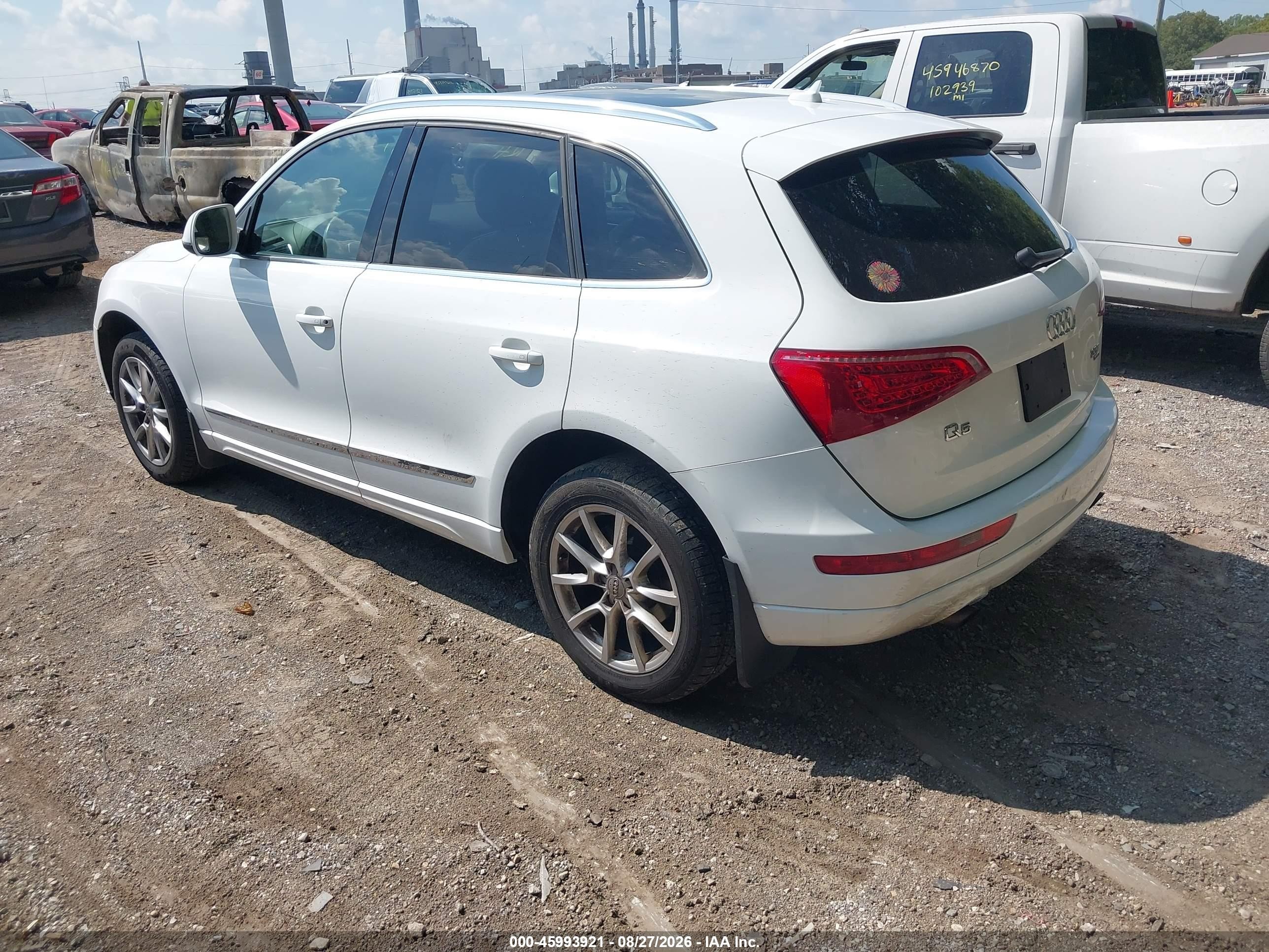2012 Audi Q5 2.0t Premium Белый vin: WA1LFAFP3CA040538