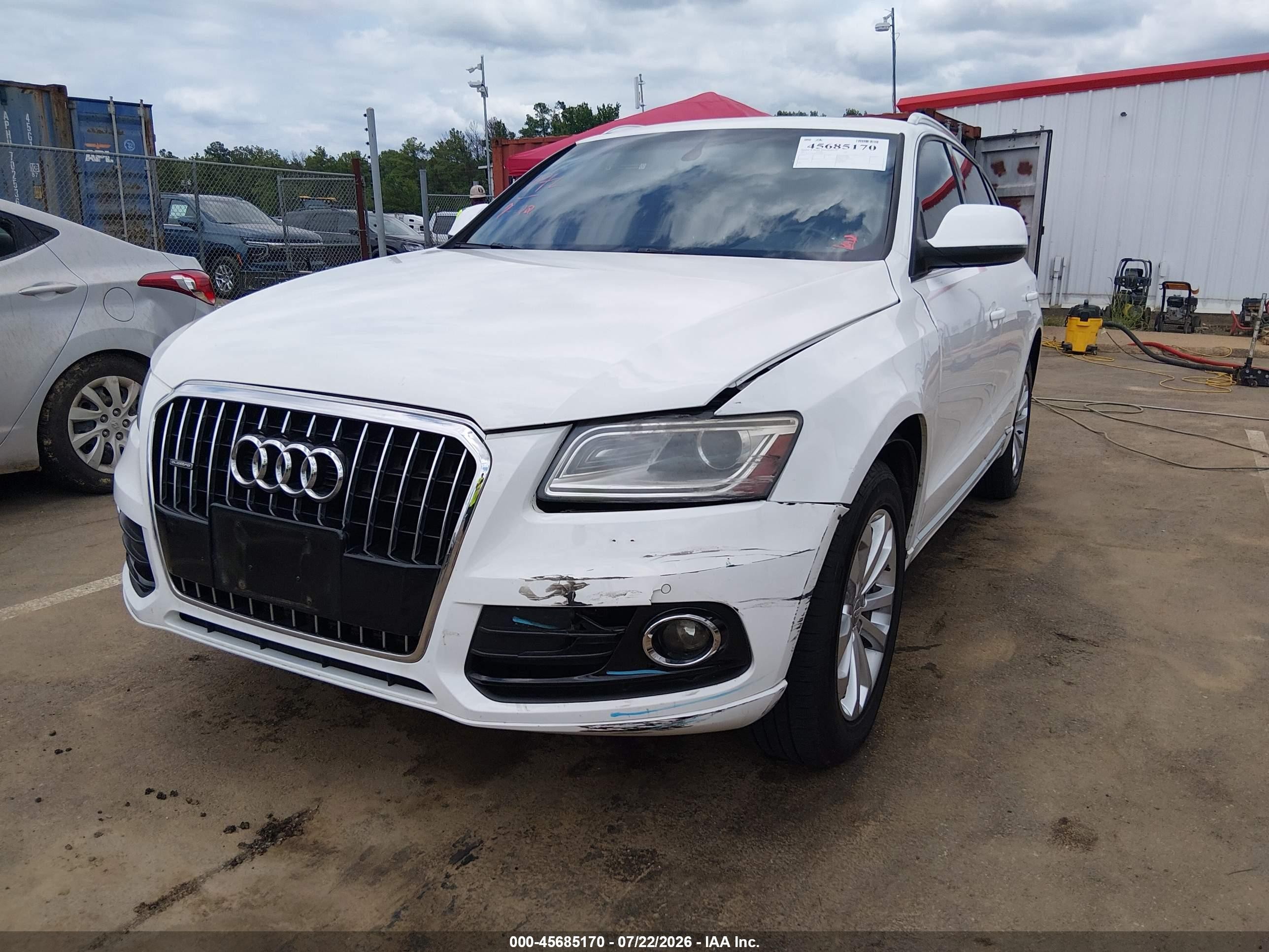 2013 Audi Q5 2.0t Premium White vin: WA1LFAFP3DA086257