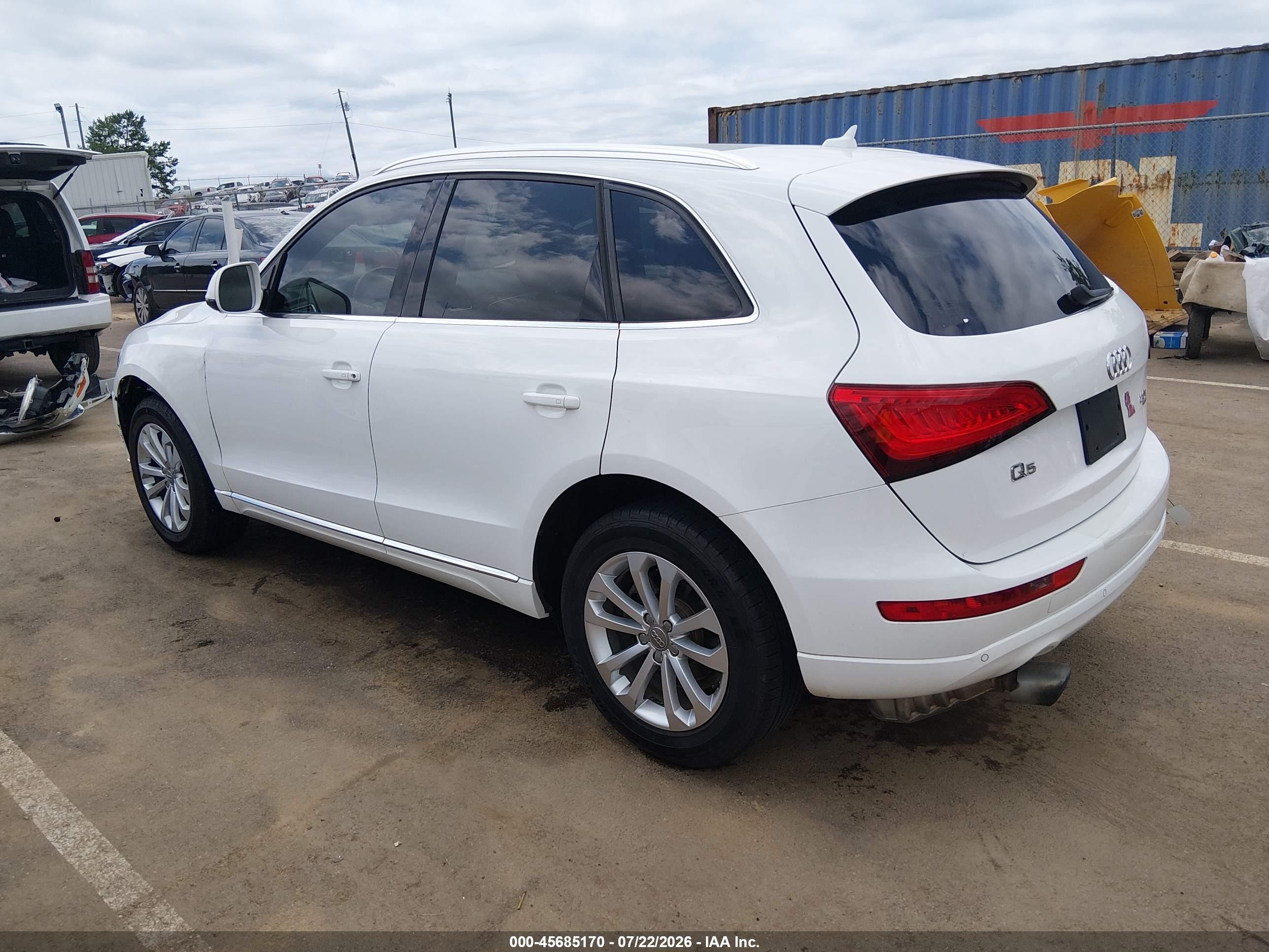 2013 Audi Q5 2.0t Premium White vin: WA1LFAFP3DA086257