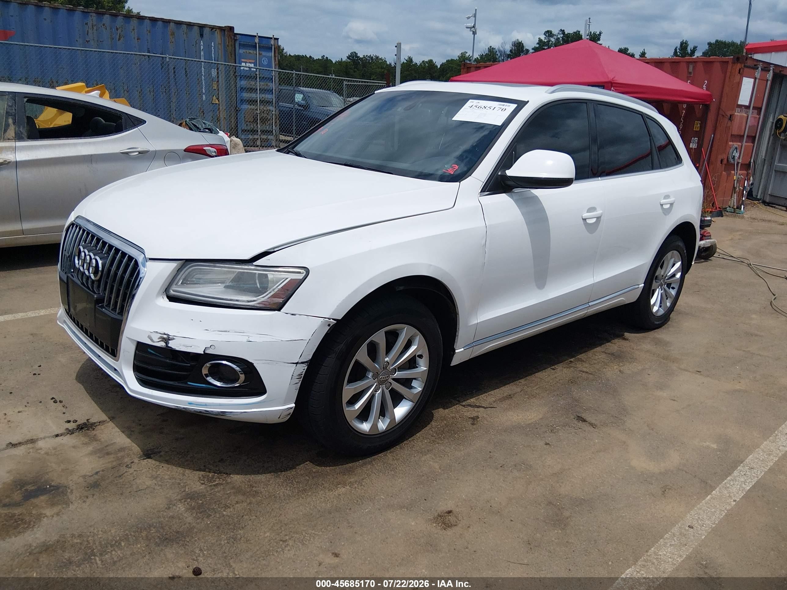 2013 Audi Q5 2.0t Premium White vin: WA1LFAFP3DA086257