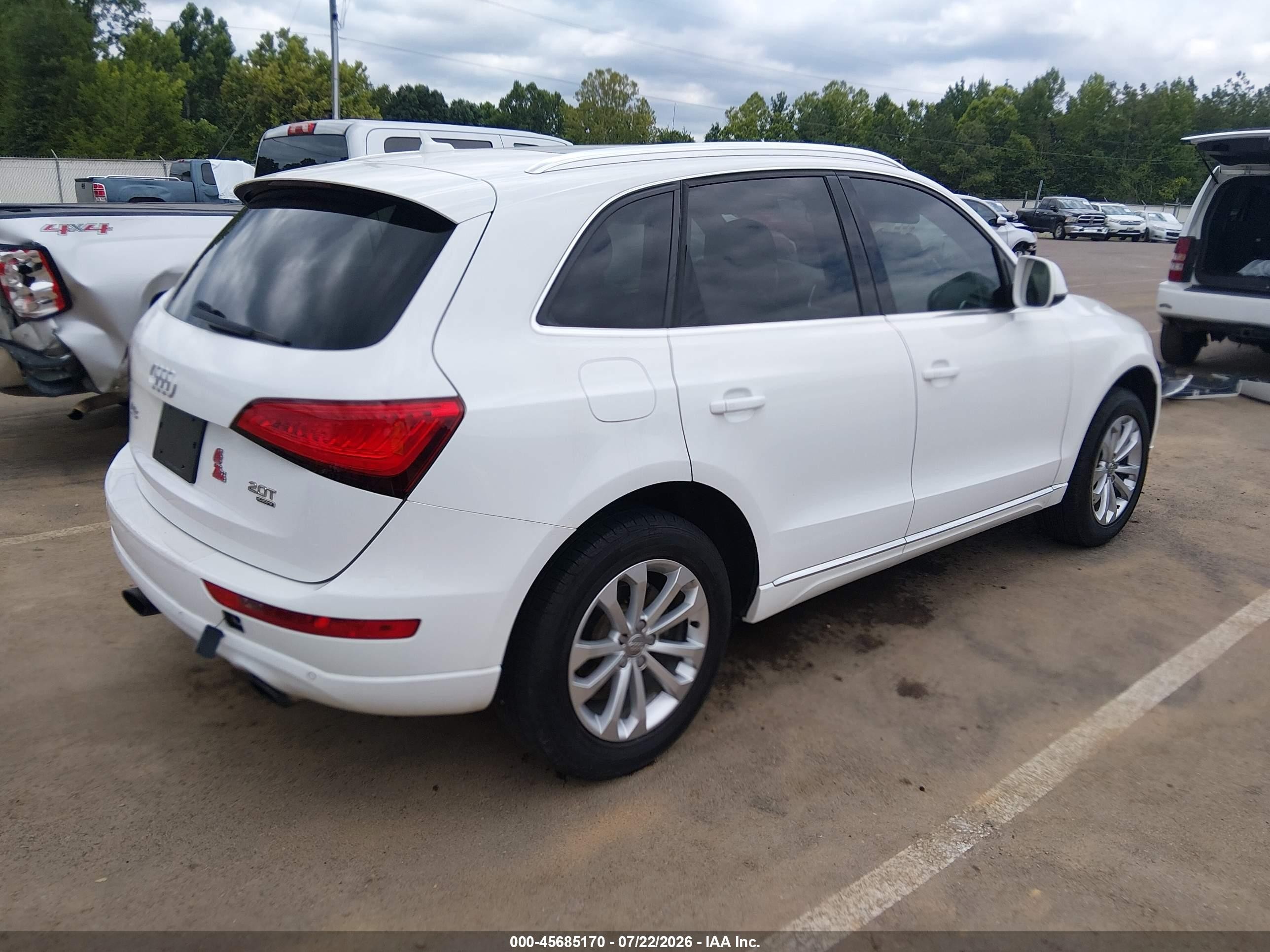 2013 Audi Q5 2.0t Premium White vin: WA1LFAFP3DA086257