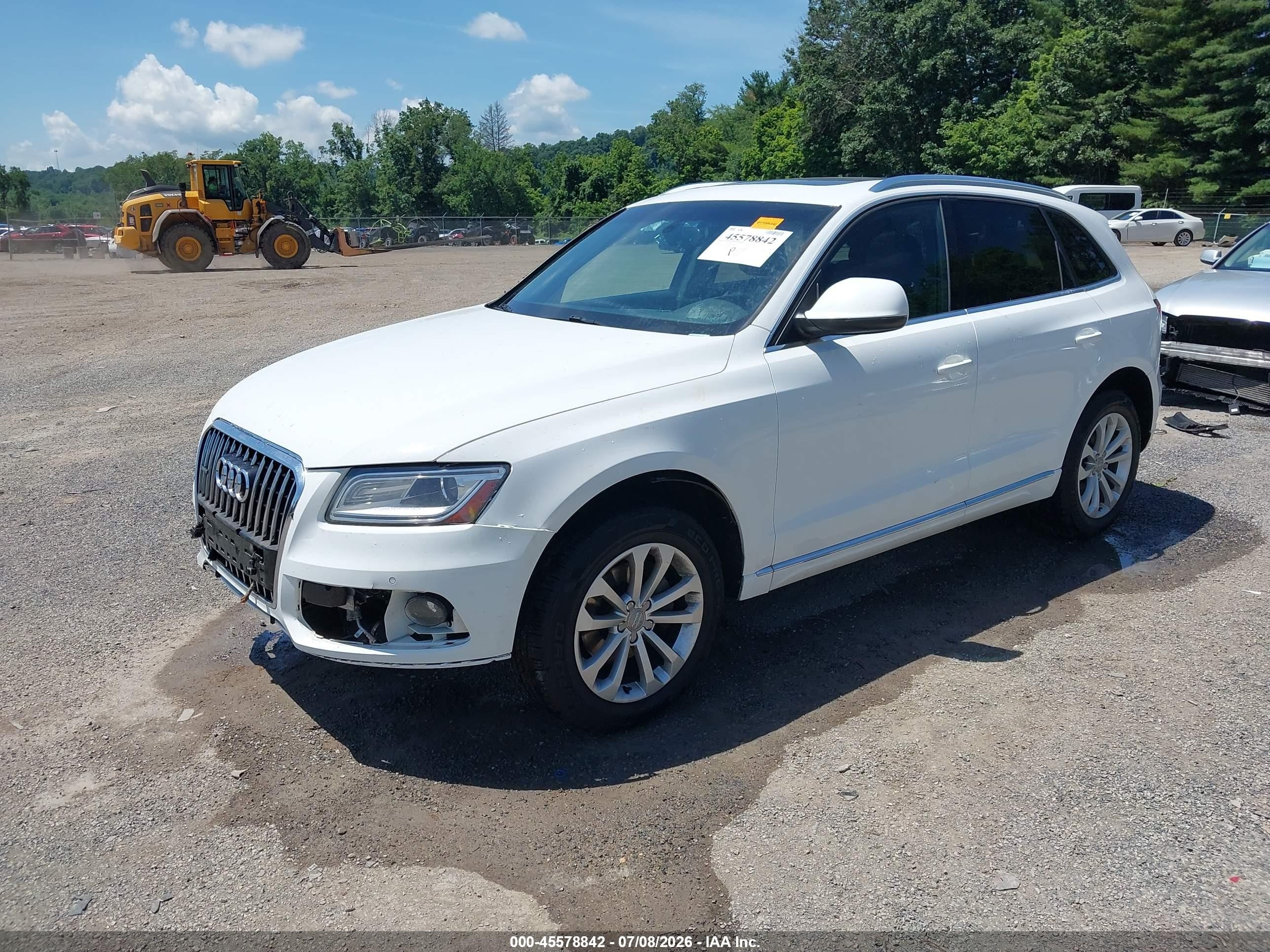 2014 Audi Q5 2.0t Premium White vin: WA1LFAFP3EA089130