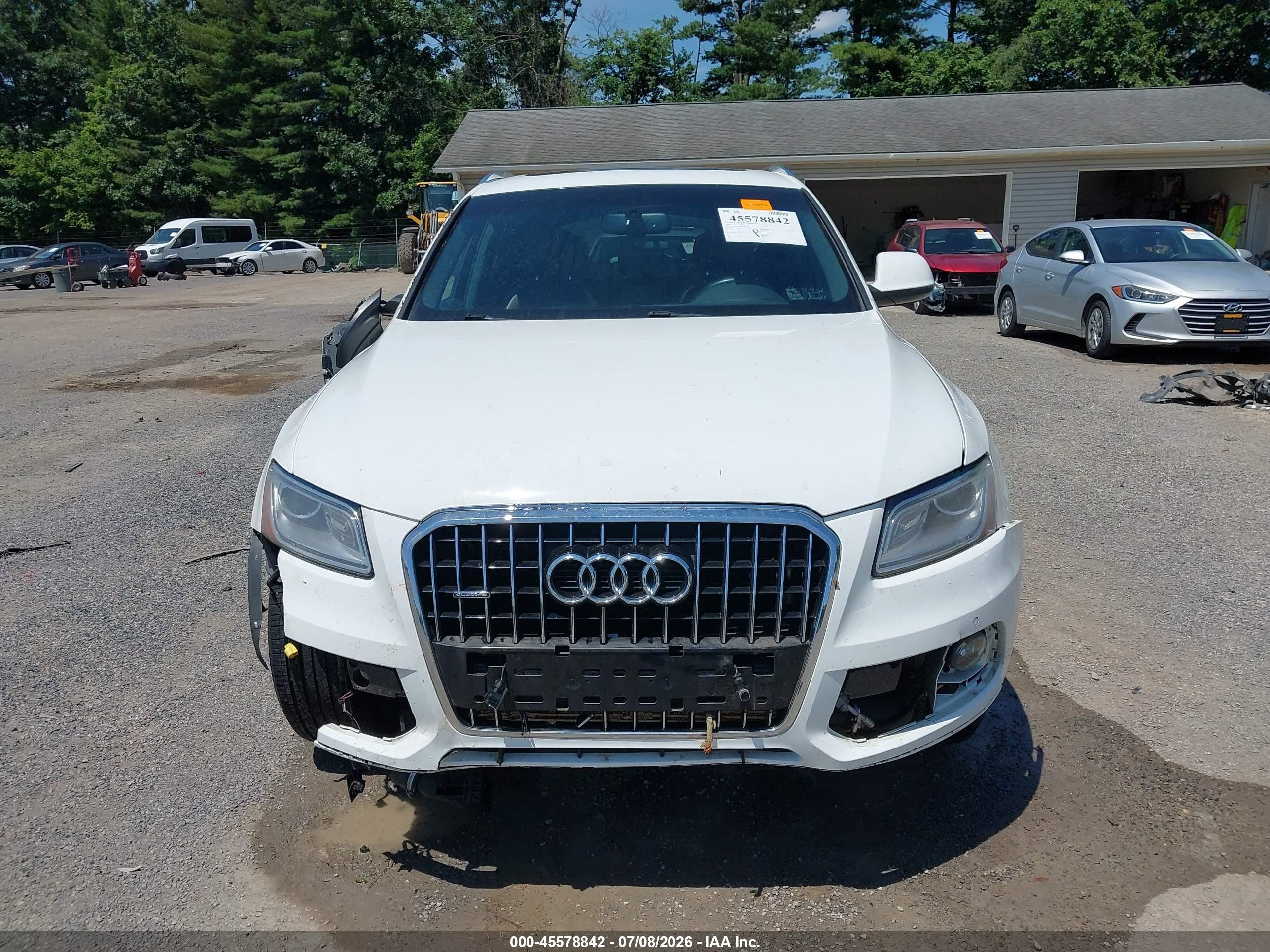 2014 Audi Q5 2.0t Premium White vin: WA1LFAFP3EA089130