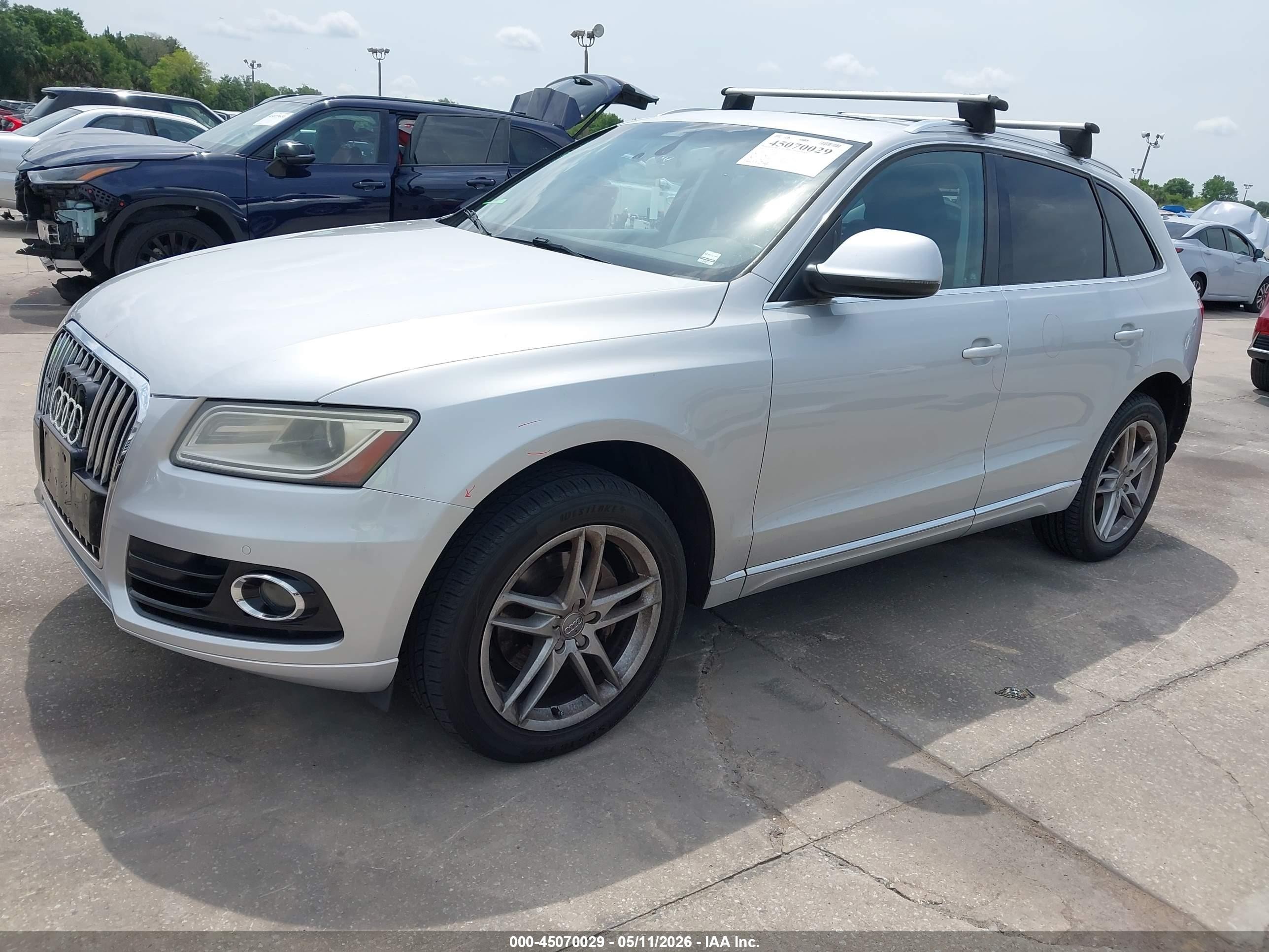 2014 Audi Q5 2.0t Premium Silver vin: WA1LFAFP3EA122160
