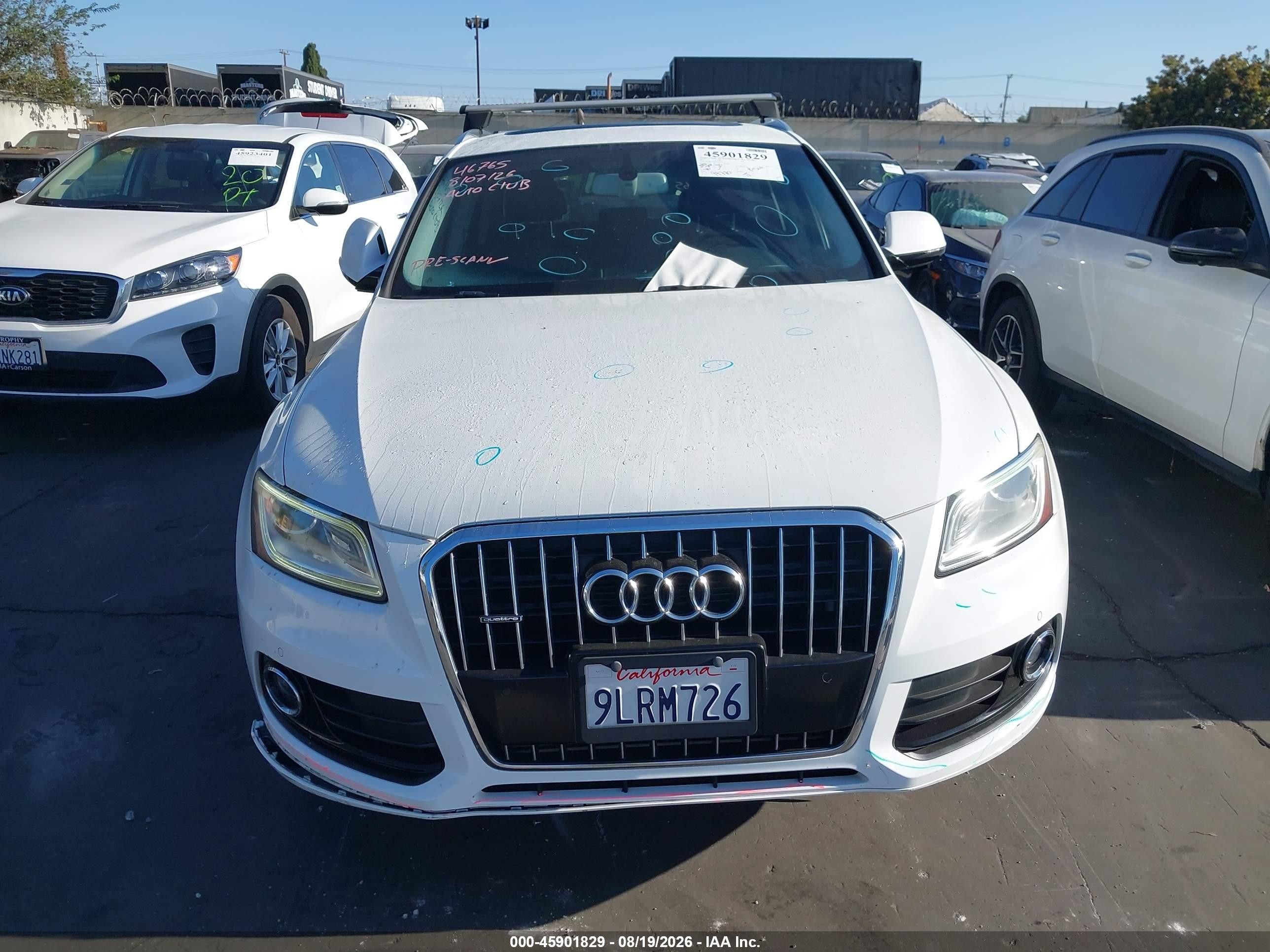 2015 Audi Q5 2.0t Premium White vin: WA1LFAFP3FA106011