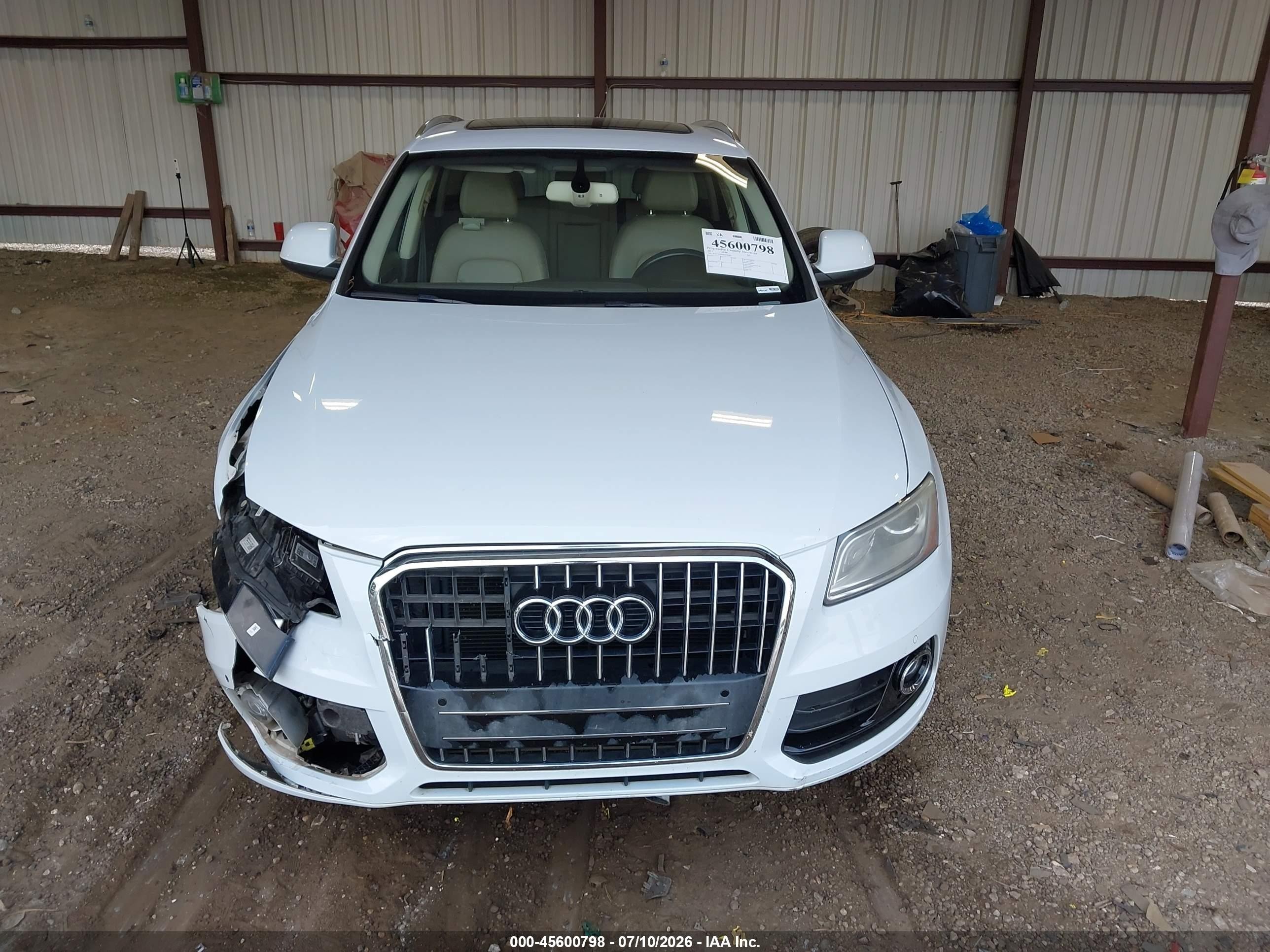2013 Audi Q5 2.0t Premium White vin: WA1LFAFP4DA031087