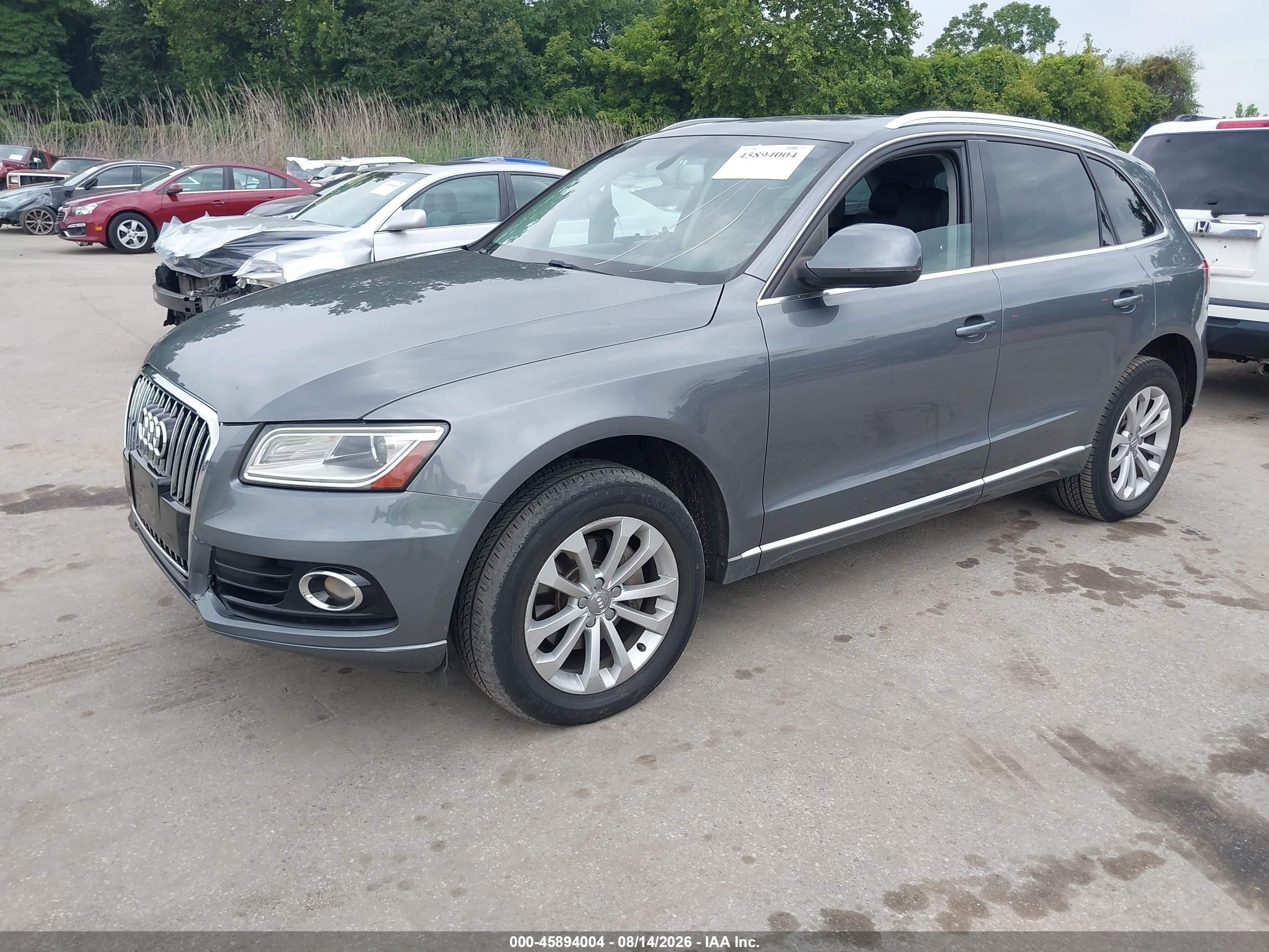 2013 Audi Q5 2.0t Premium Gray vin: WA1LFAFP4DA081374