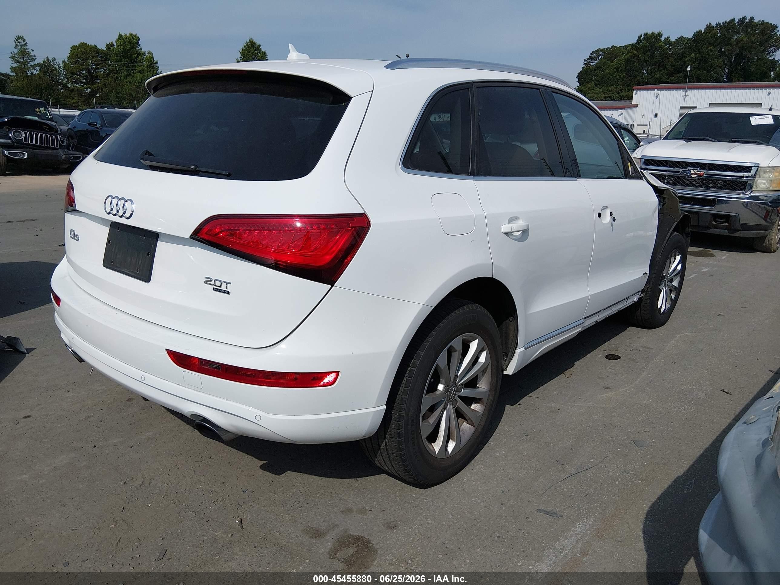 2014 Audi Q5 2.0t Premium White vin: WA1LFAFP4EA088049