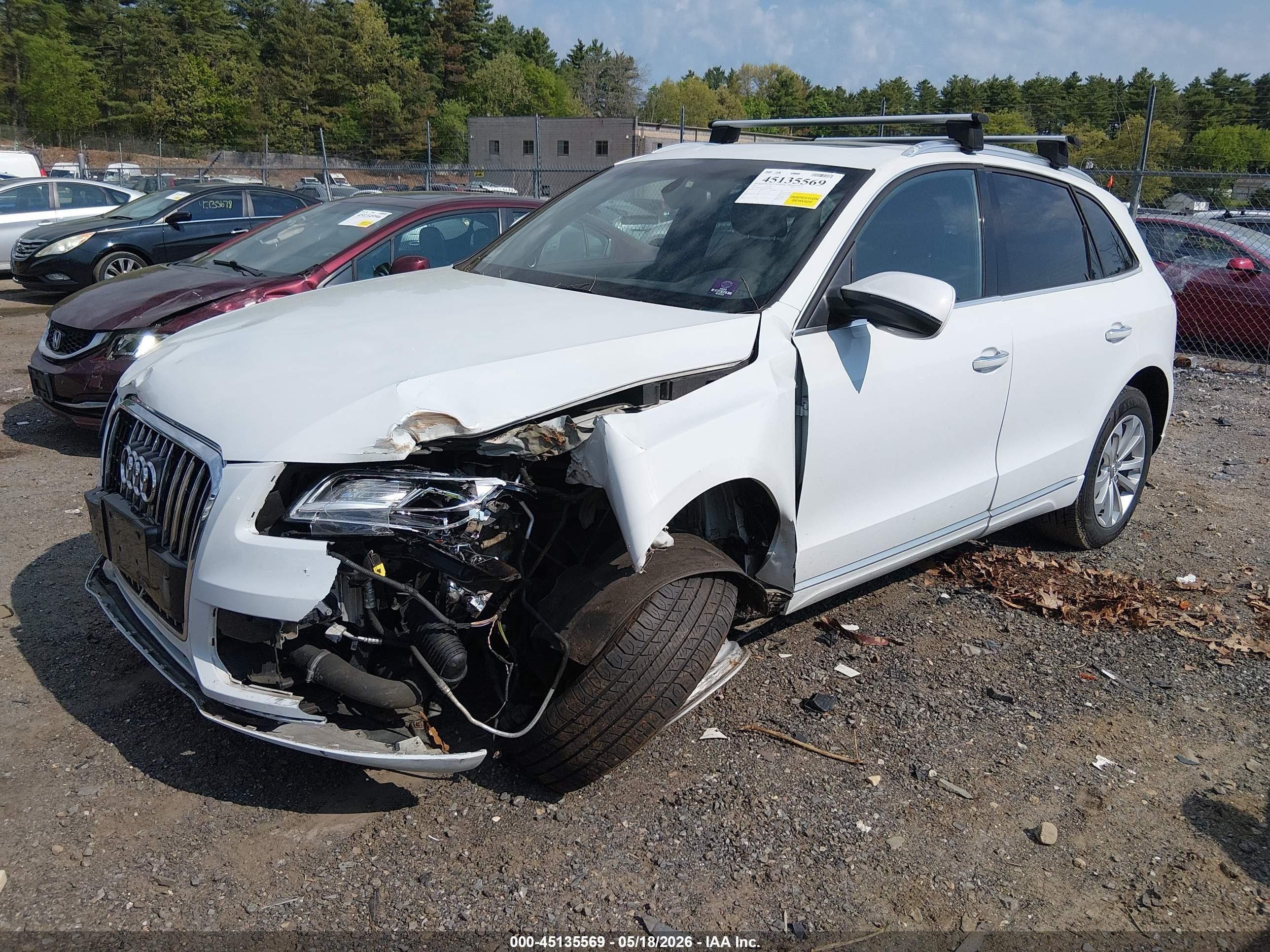 2015 Audi Q5 Premium Plus White vin: WA1LFAFP4FA036373
