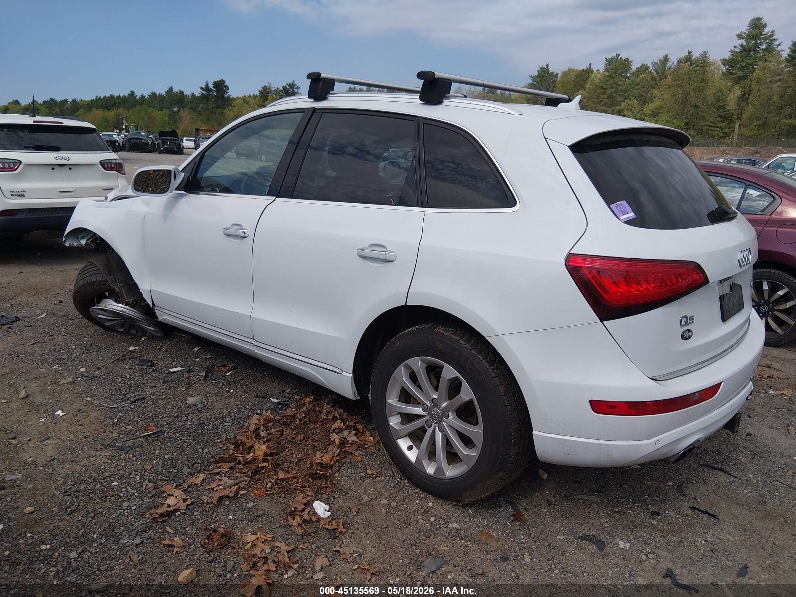 2015 Audi Q5 Premium Plus White vin: WA1LFAFP4FA036373