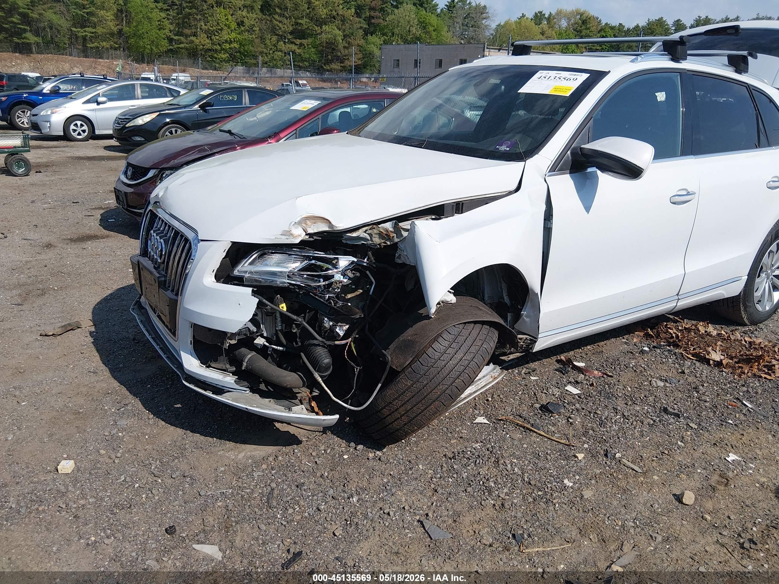 2015 Audi Q5 Premium Plus White vin: WA1LFAFP4FA036373