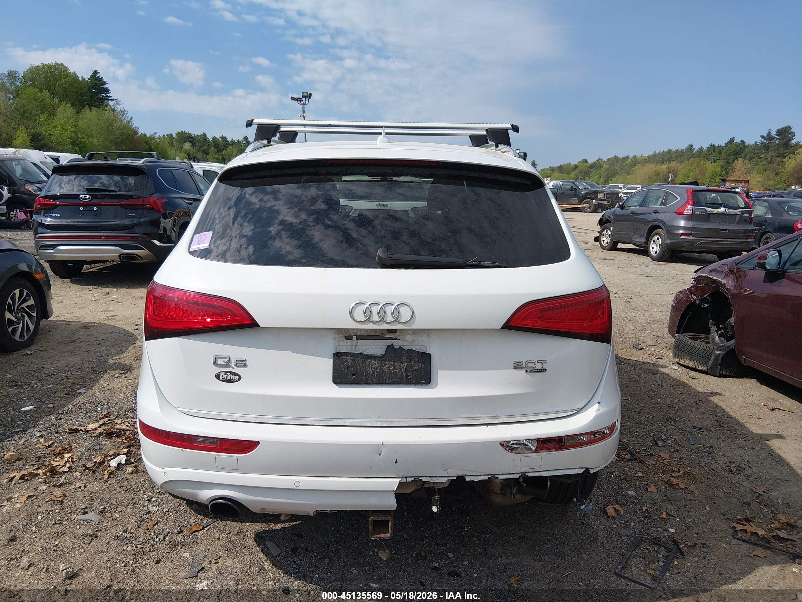 2015 Audi Q5 Premium Plus White vin: WA1LFAFP4FA036373
