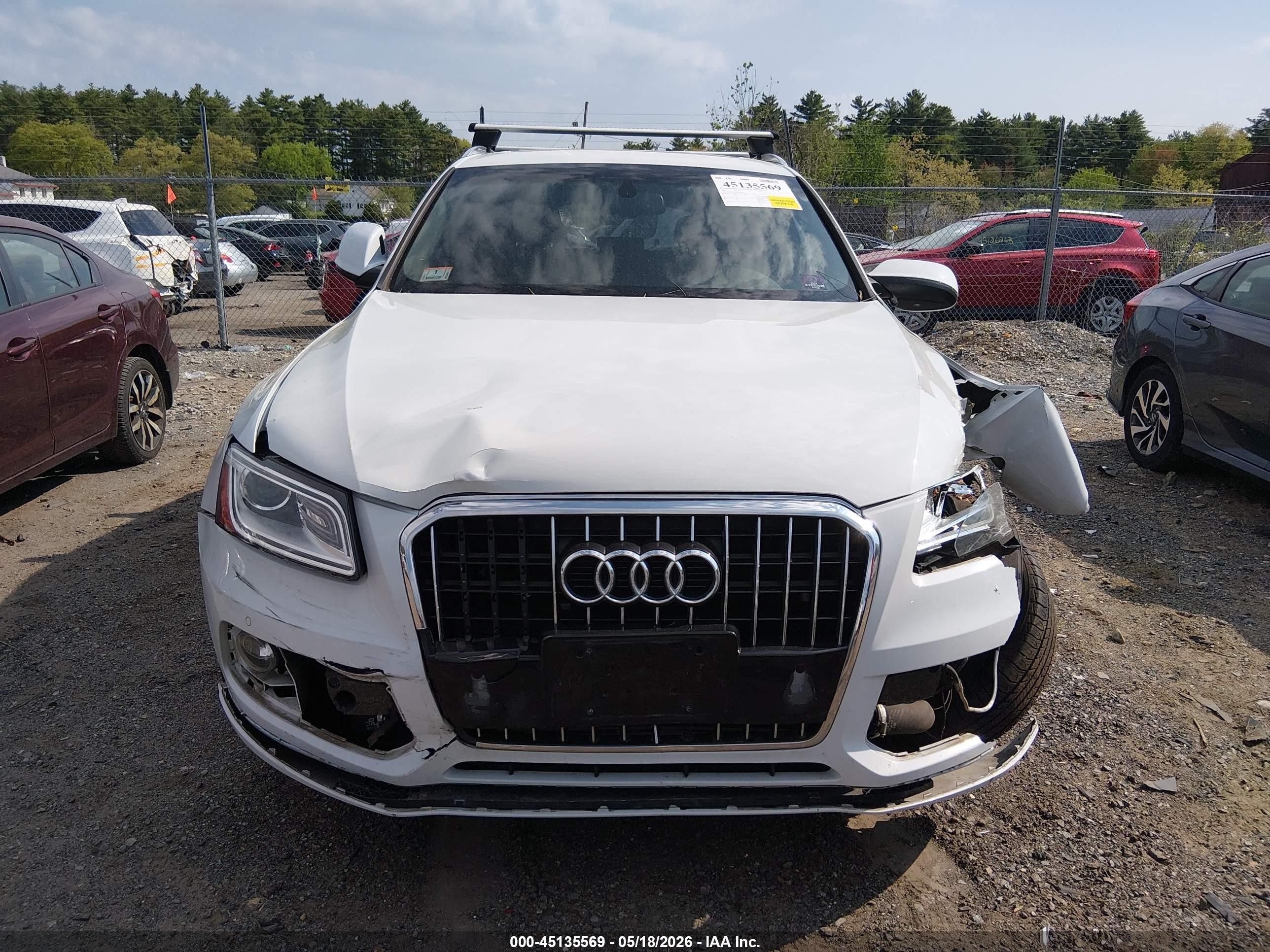 2015 Audi Q5 Premium Plus White vin: WA1LFAFP4FA036373