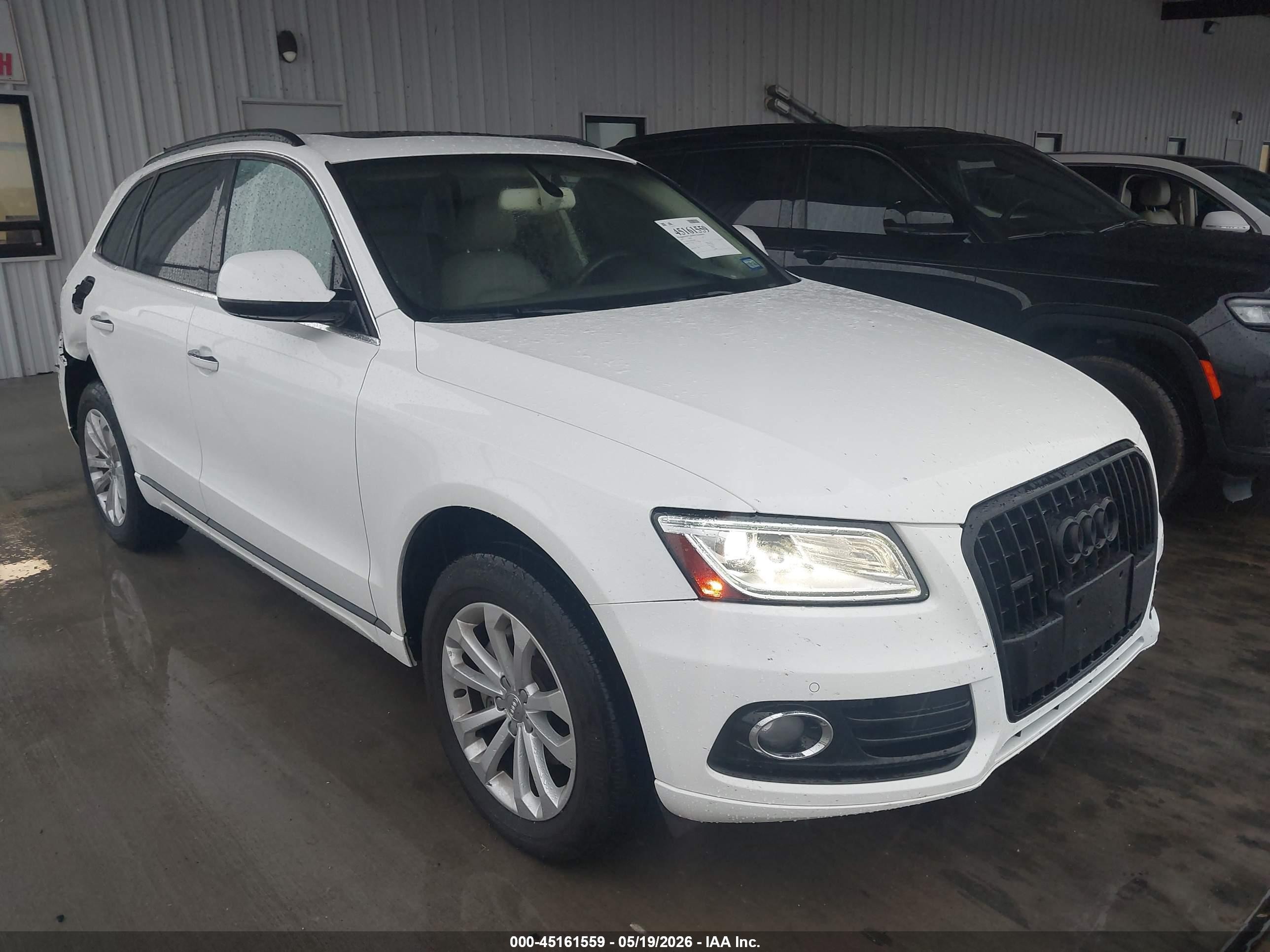 2015 Audi Q5 2.0t Premium White vin: WA1LFAFP4FA110083